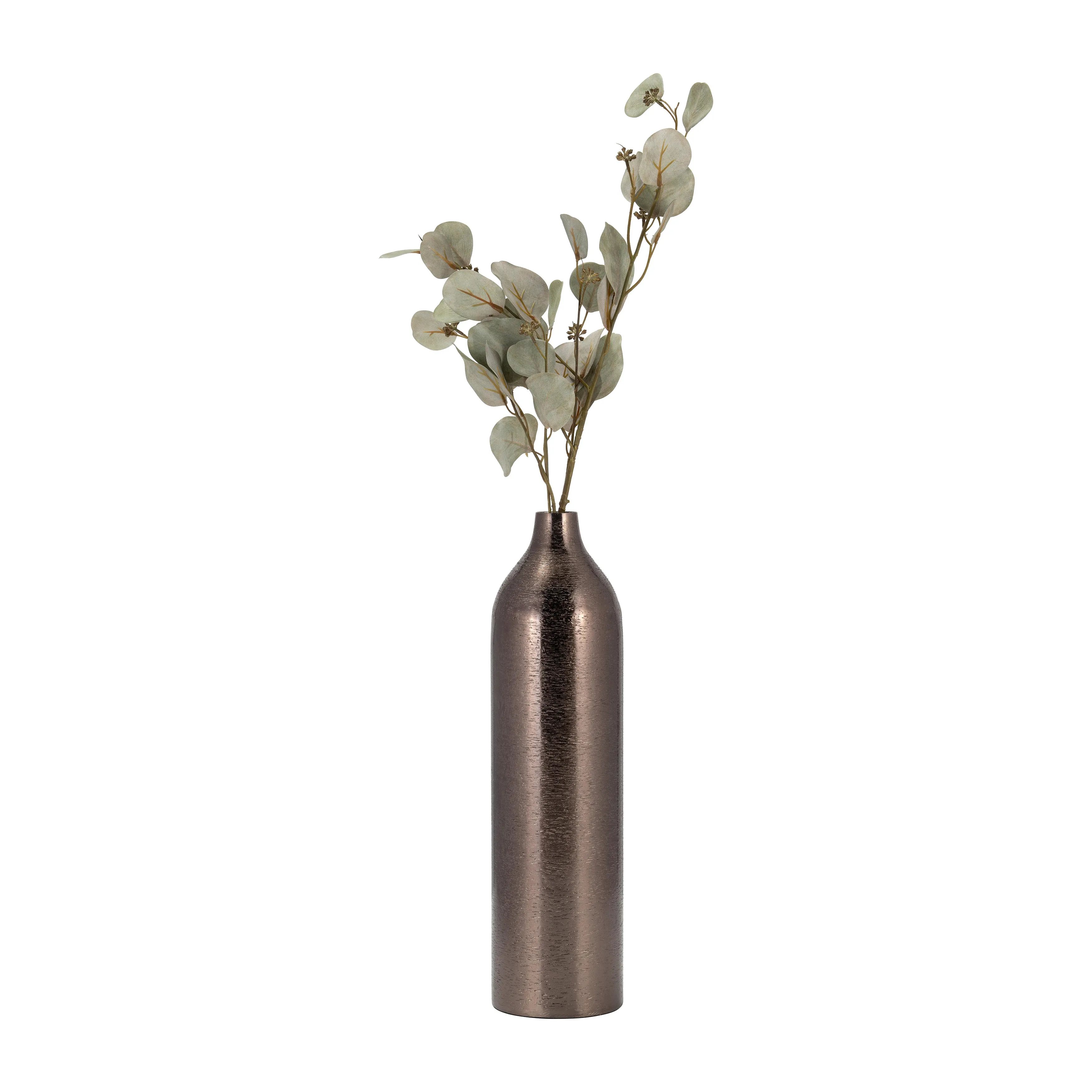 METAL, 18"H CYLINDER VASE, BLACK
