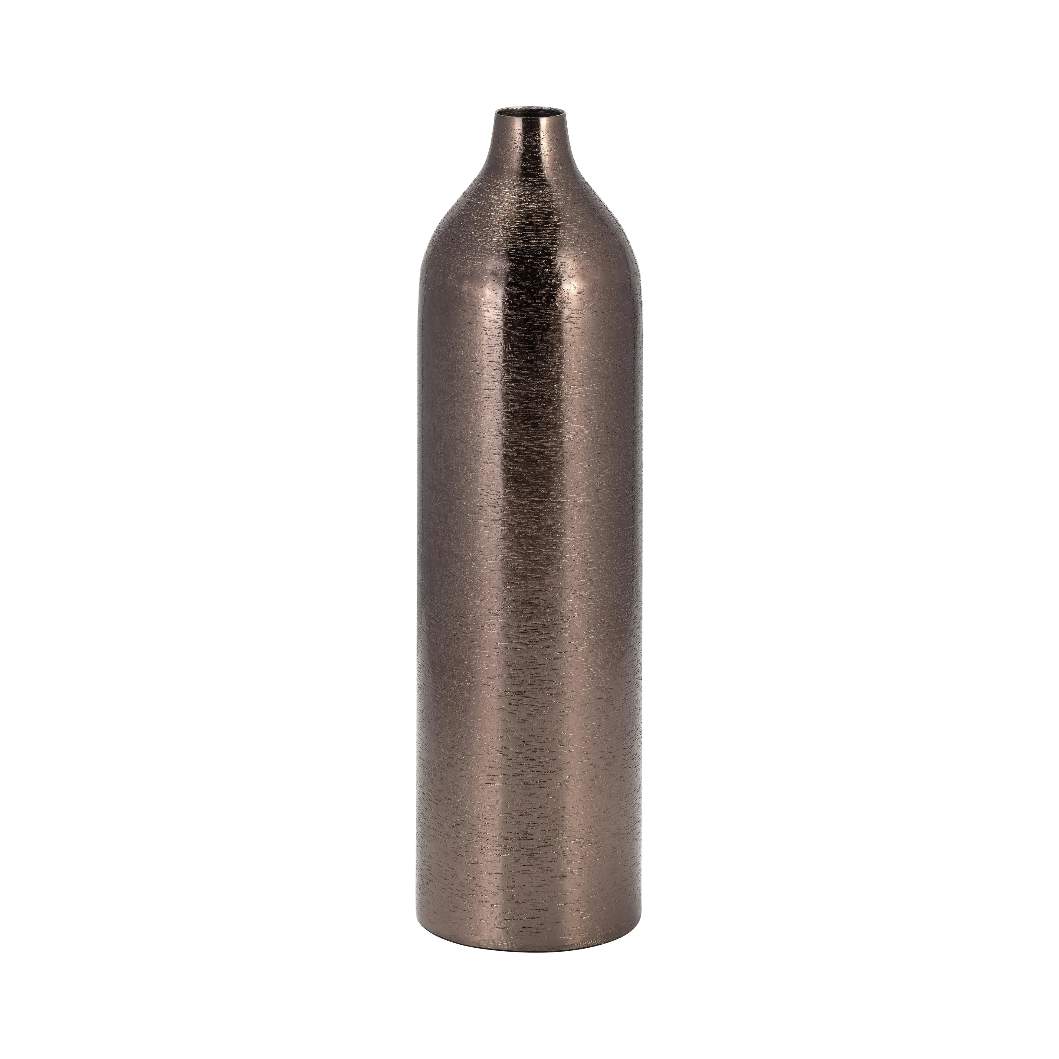 METAL, 18"H CYLINDER VASE, BLACK