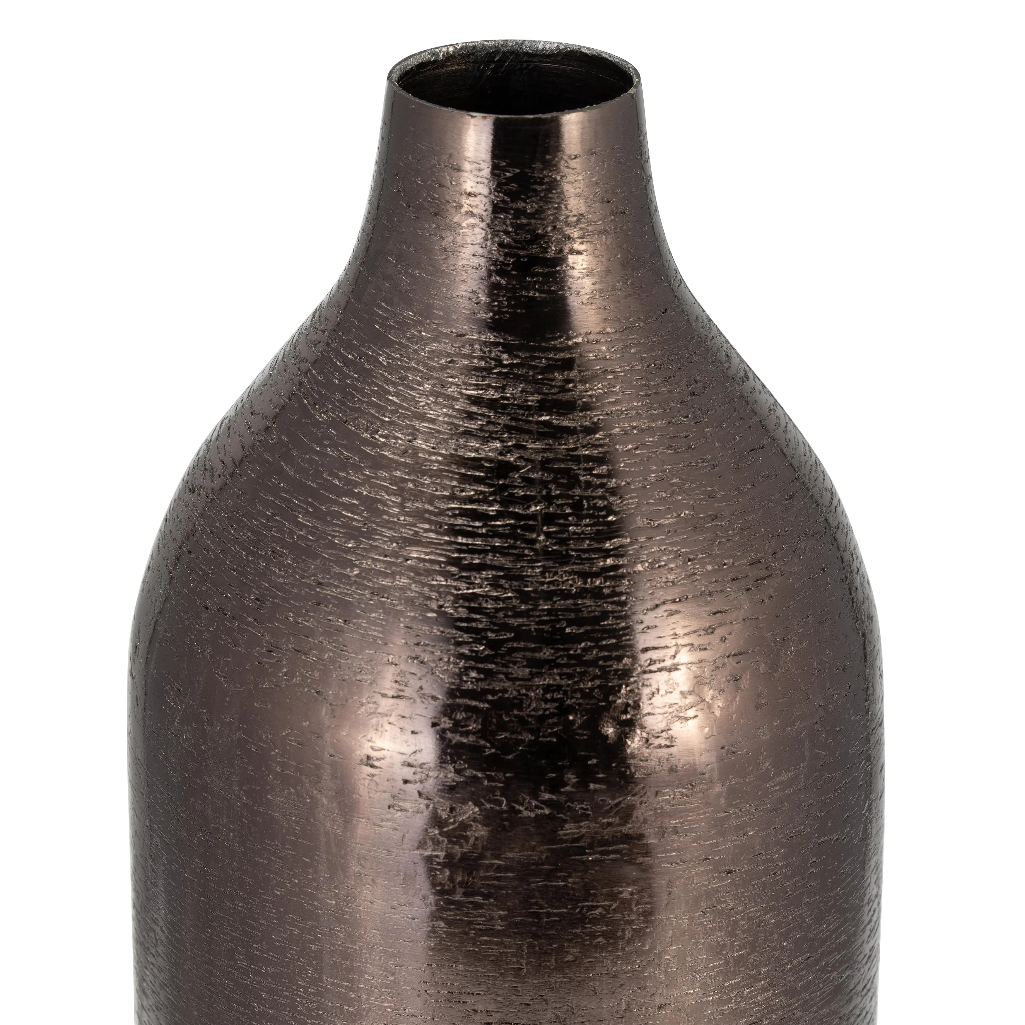 METAL, 18"H CYLINDER VASE, BLACK
