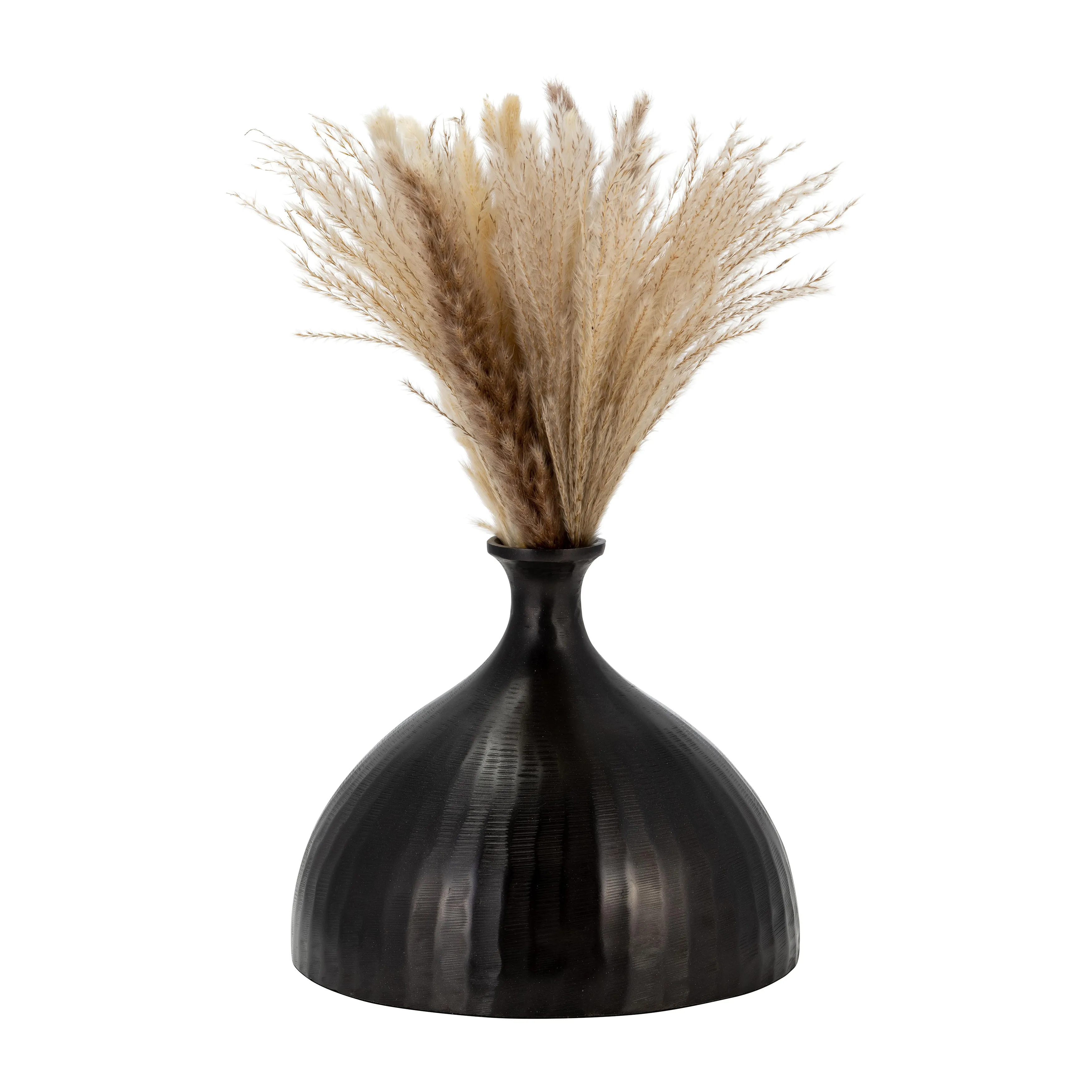 Metal, 9" Bulbous Vase, Bronze