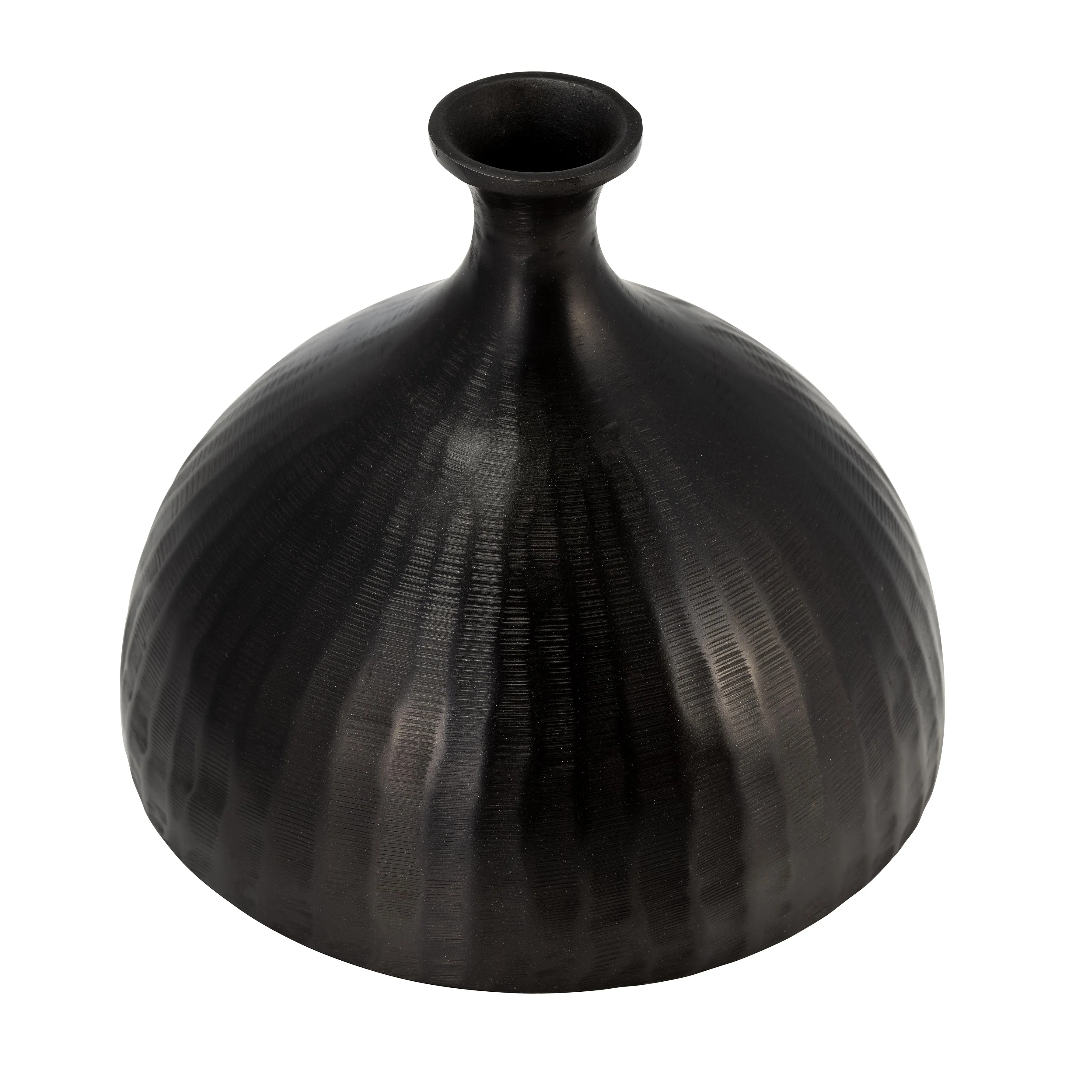 Metal, 9" Bulbous Vase, Bronze