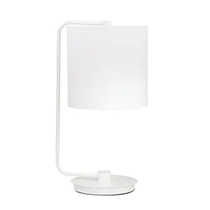 METAL TABLE LAMP 21", WHITE