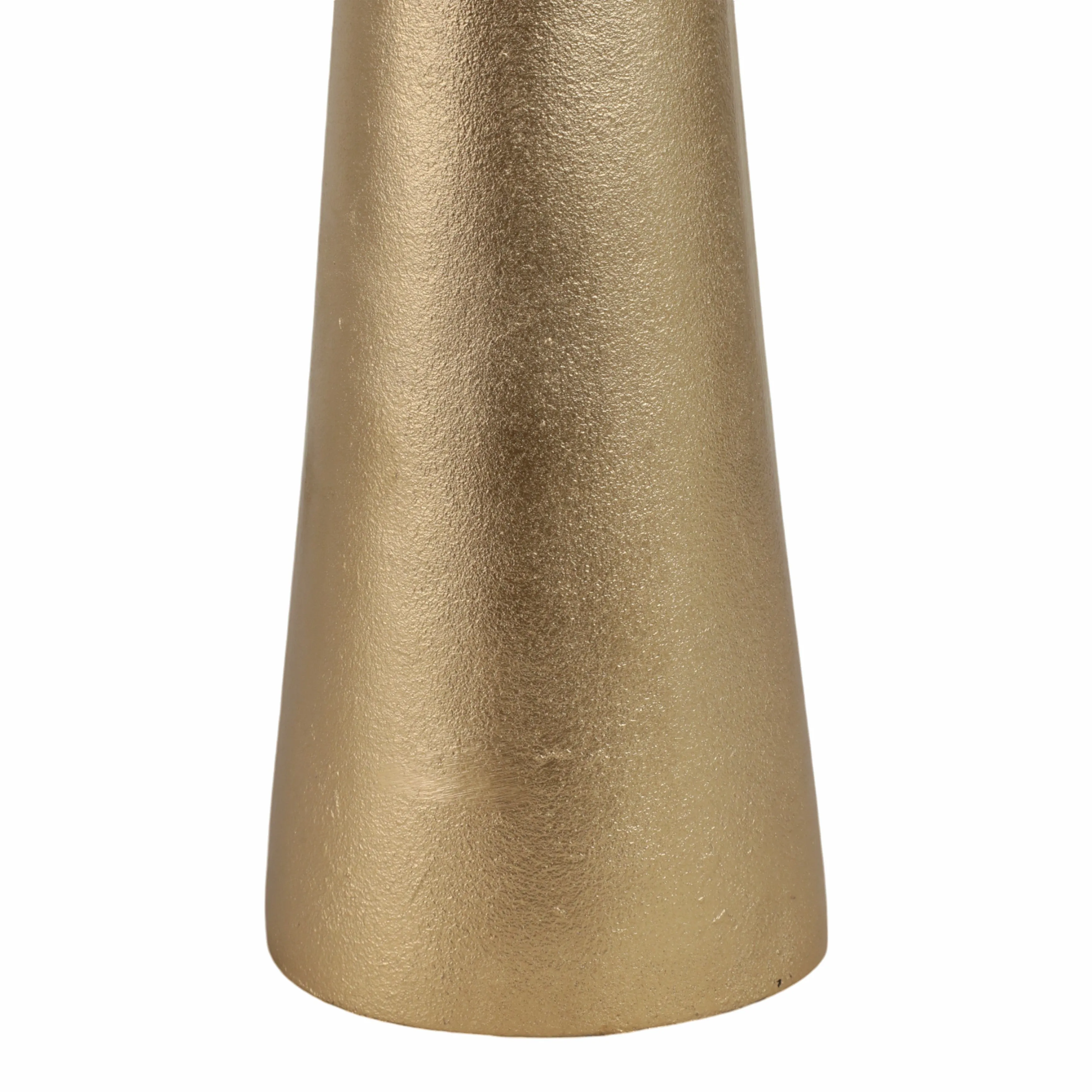 METAL,22"H,ABSTRACT PILLAR VASE,GOLD