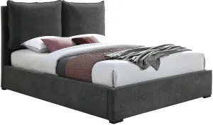 Misha Pepper Black Polyester Fabric Full Bed (3 Boxes)