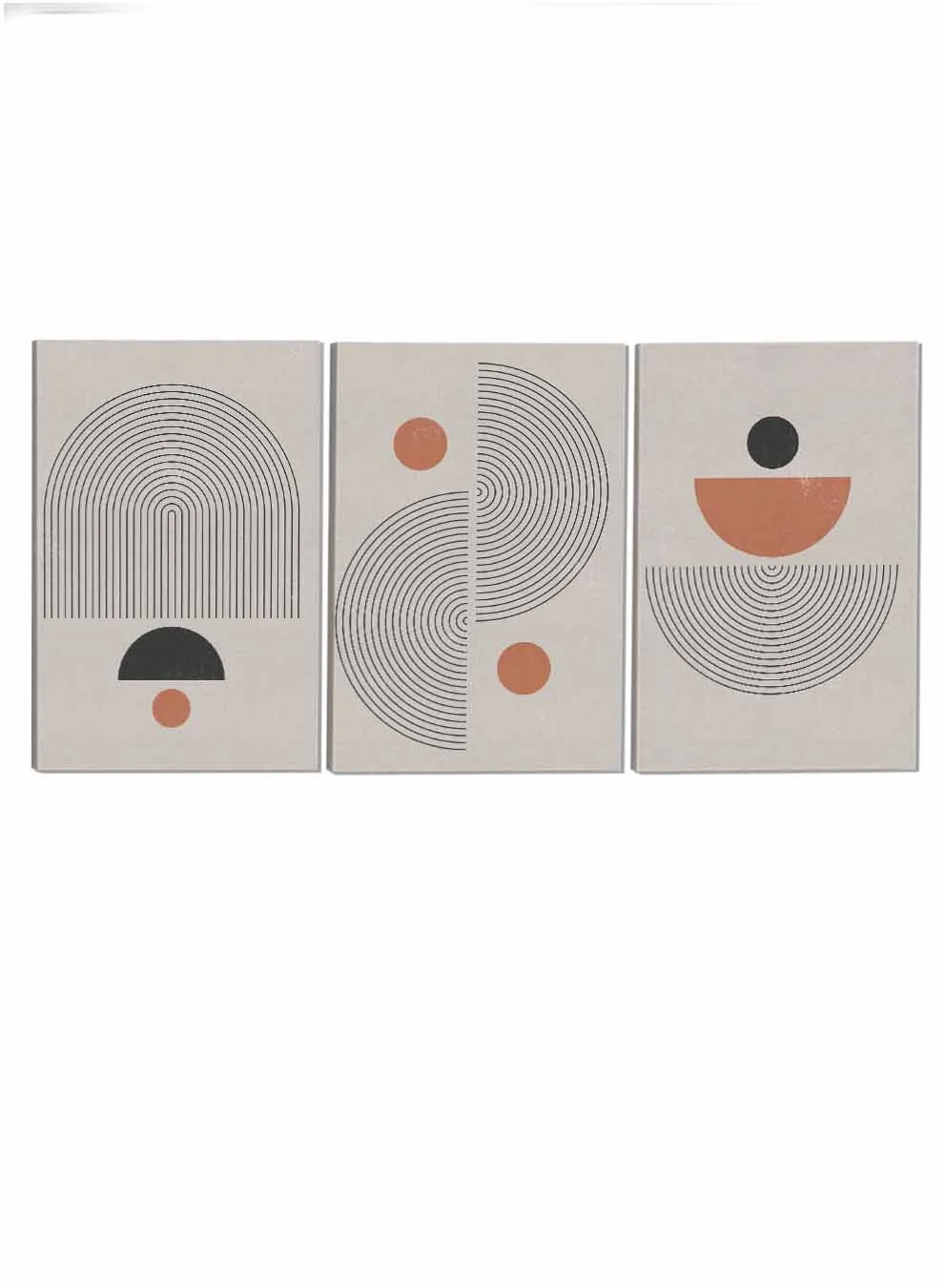 Modern Boho Abstract Paintings(set of 3)