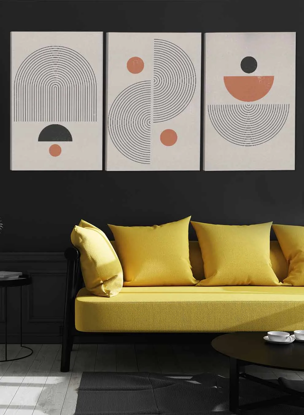 Modern Boho Abstract Paintings(set of 3)