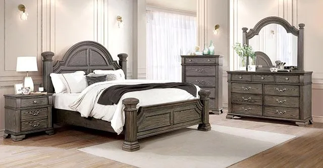 PAMPHILOS Queen Bed, Gray