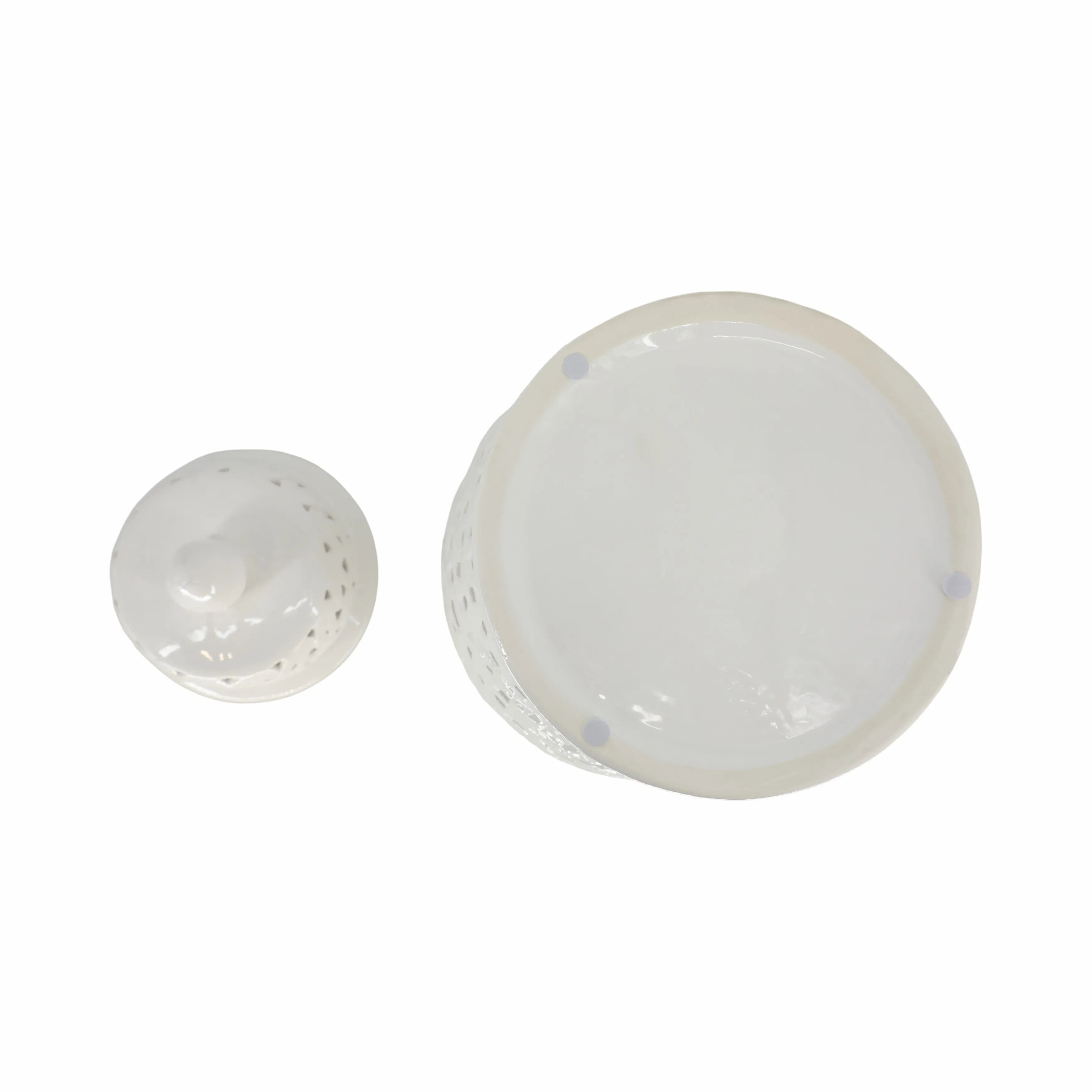 PIERCED WHITE TEMPLE JAR 24"