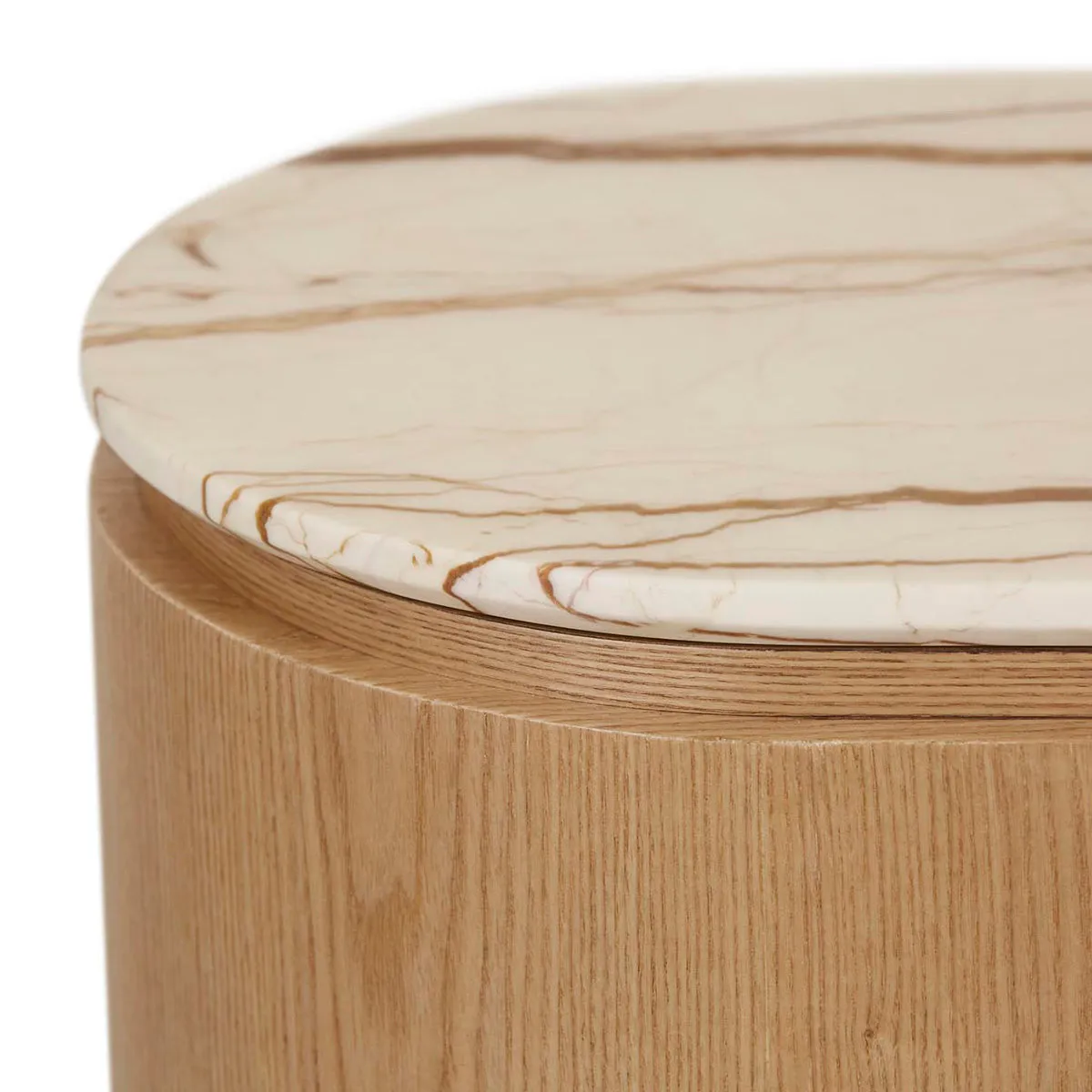 Pluto Oval Marble Side Table