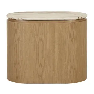 Pluto Oval Marble Side Table