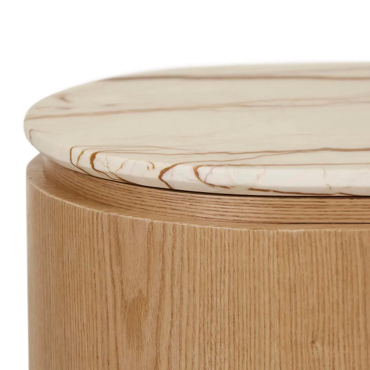 Pluto Oval Marble Side Table