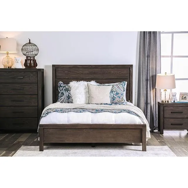 Rexburg Wire-Brushed Rustic Brown E.King Bed