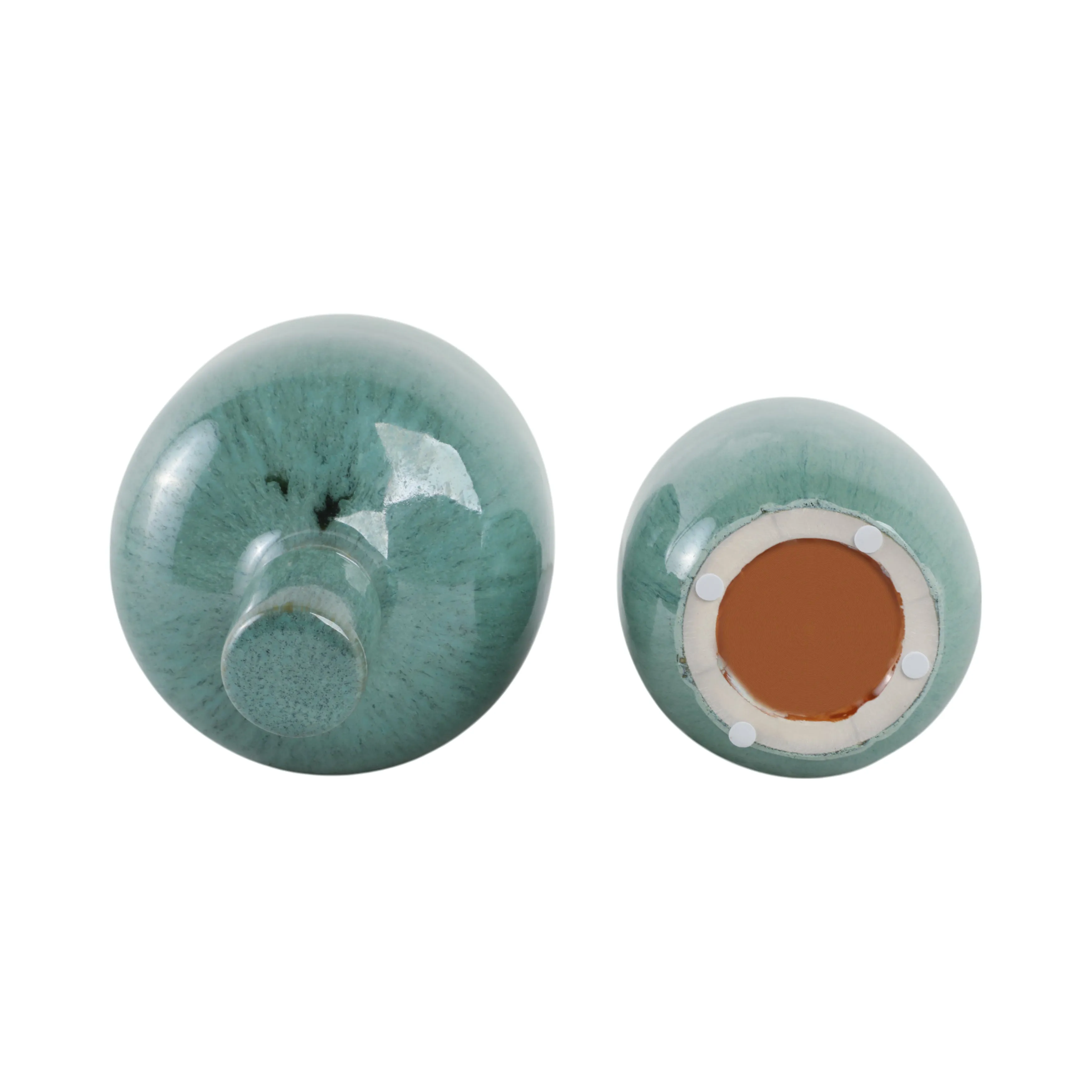 S/2 10/12" Corvallis Teal Ceramic Jars