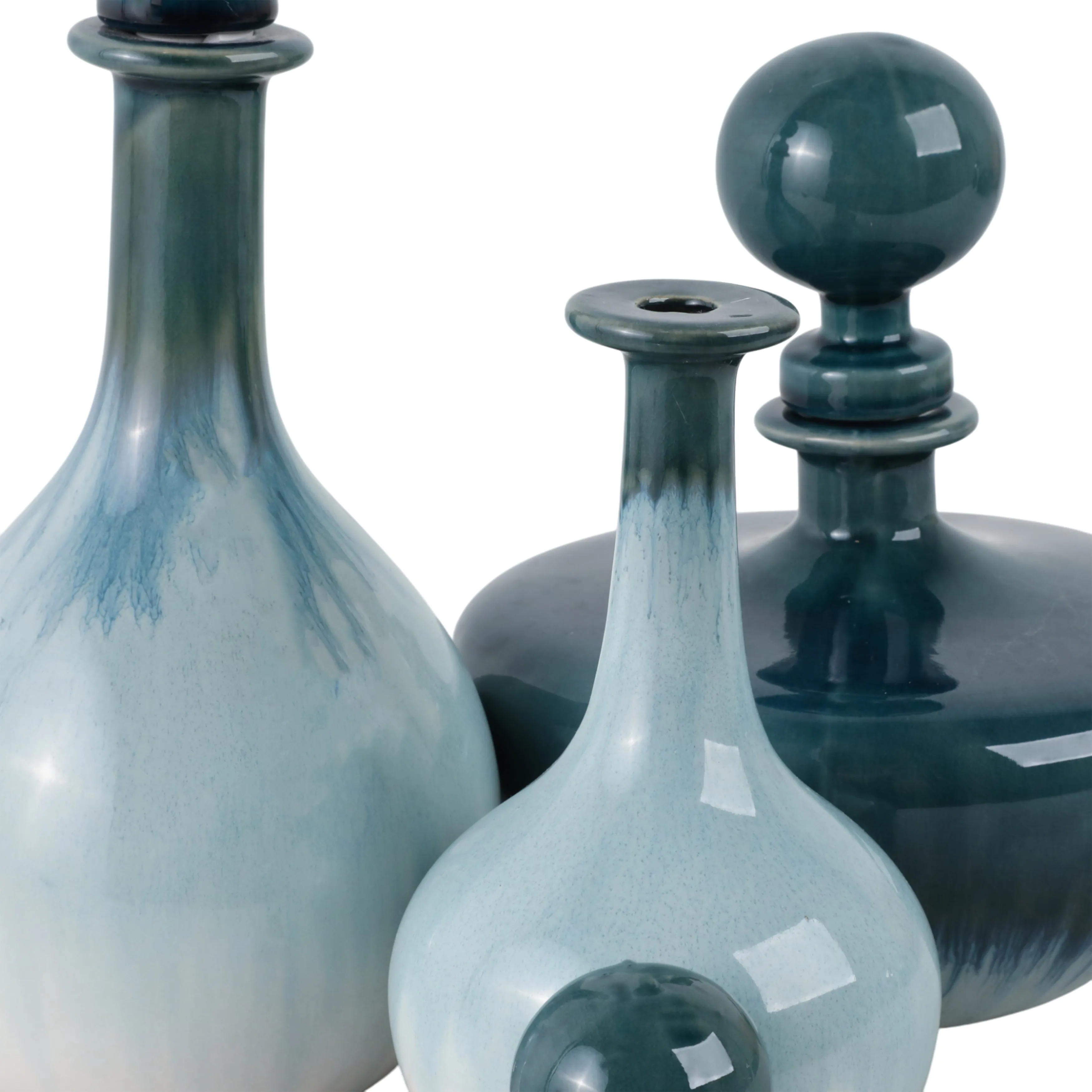 S/3 10/12/14" Astoria Ceramic Bottles