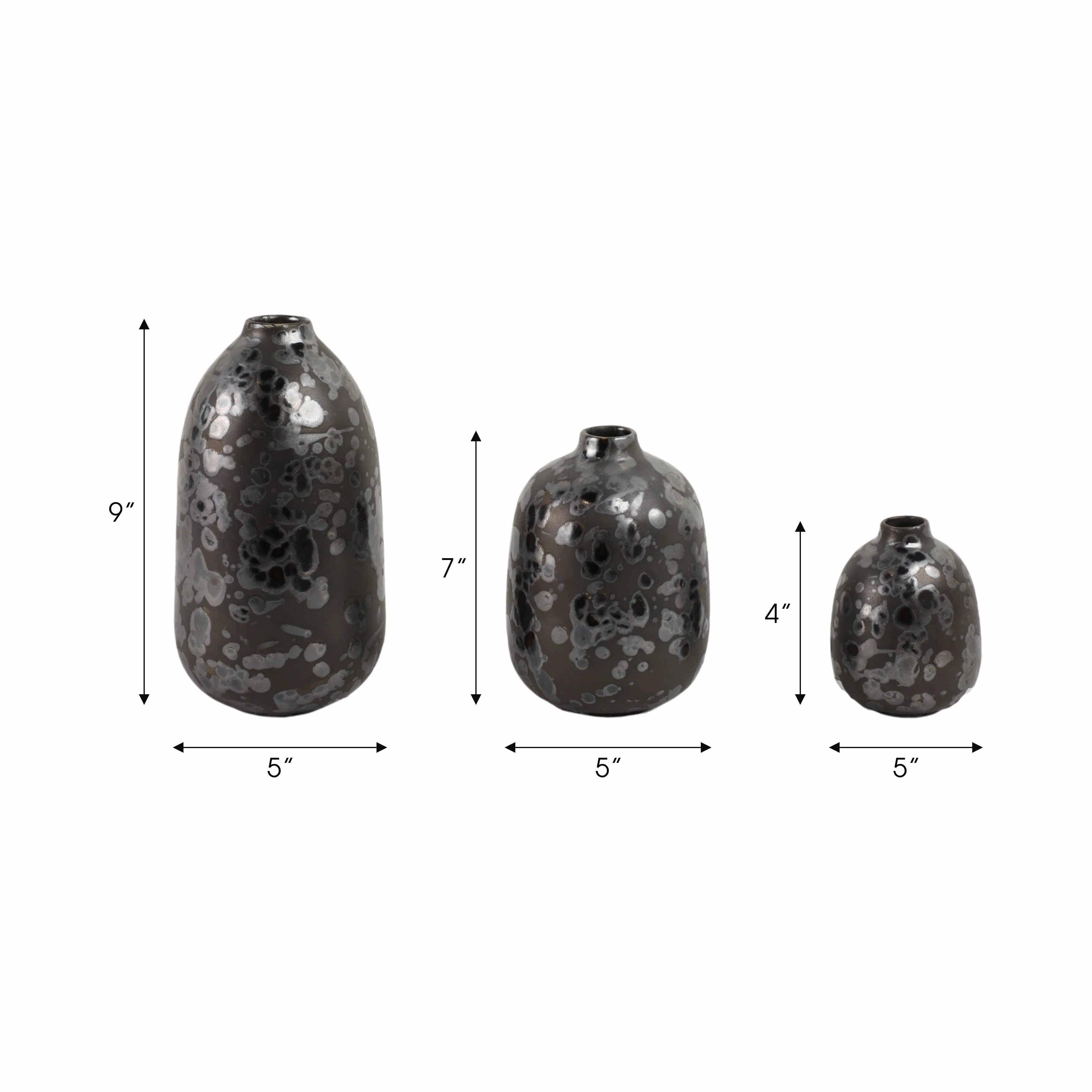 S/3 4/7/9" Ervedosa Portugal Bottles