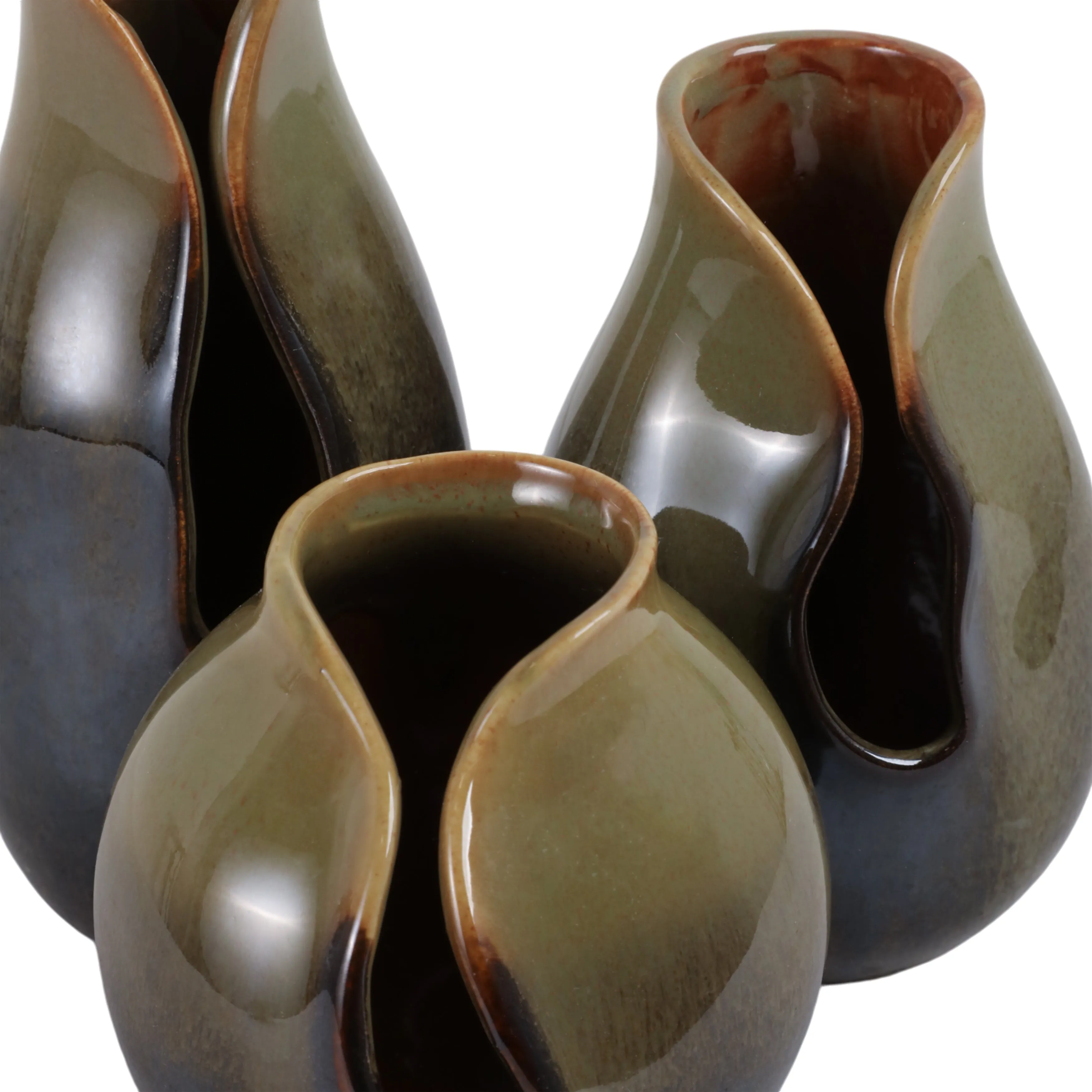S/3 5/7/8" Oswego Ceramic Vases