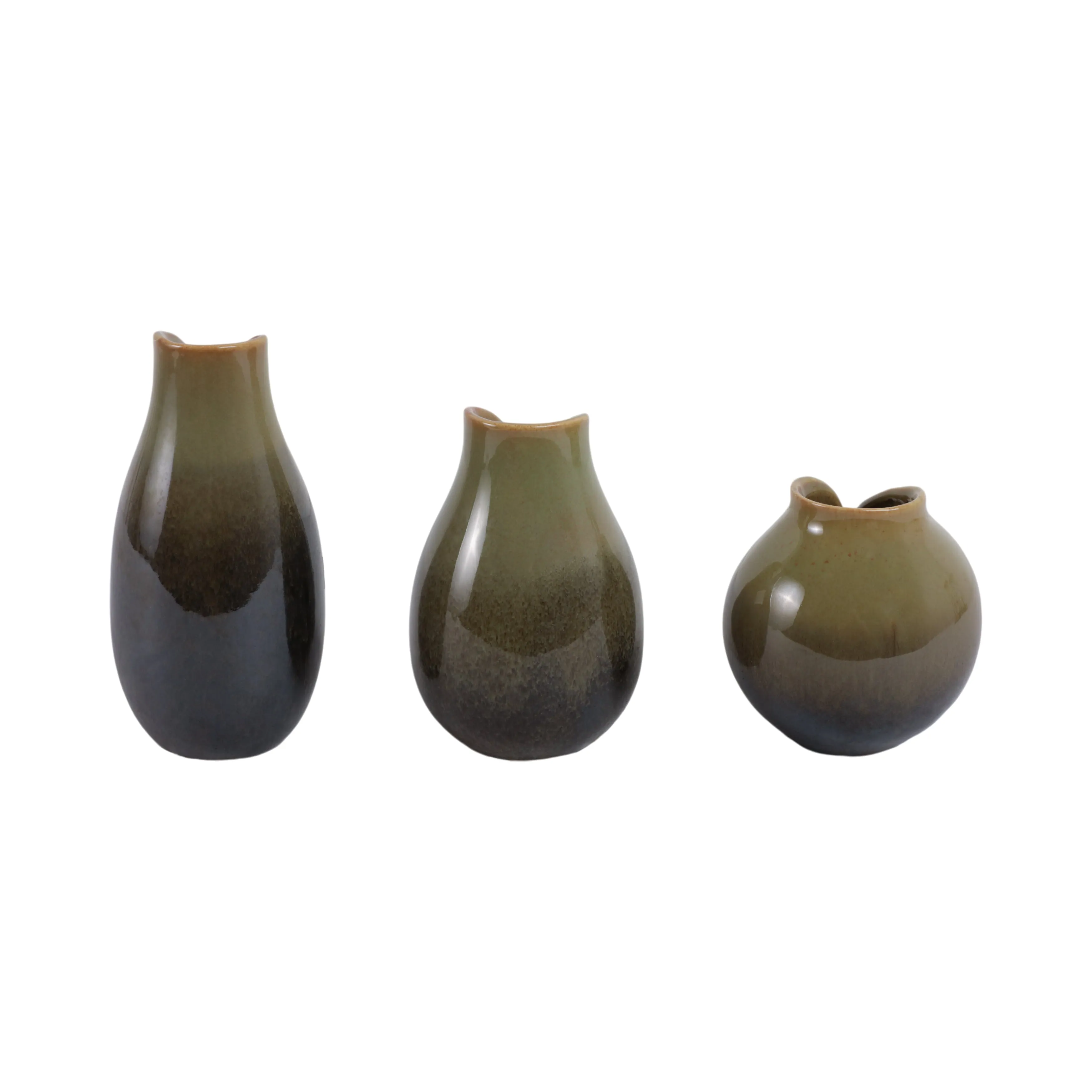 S/3 5/7/8" Oswego Ceramic Vases