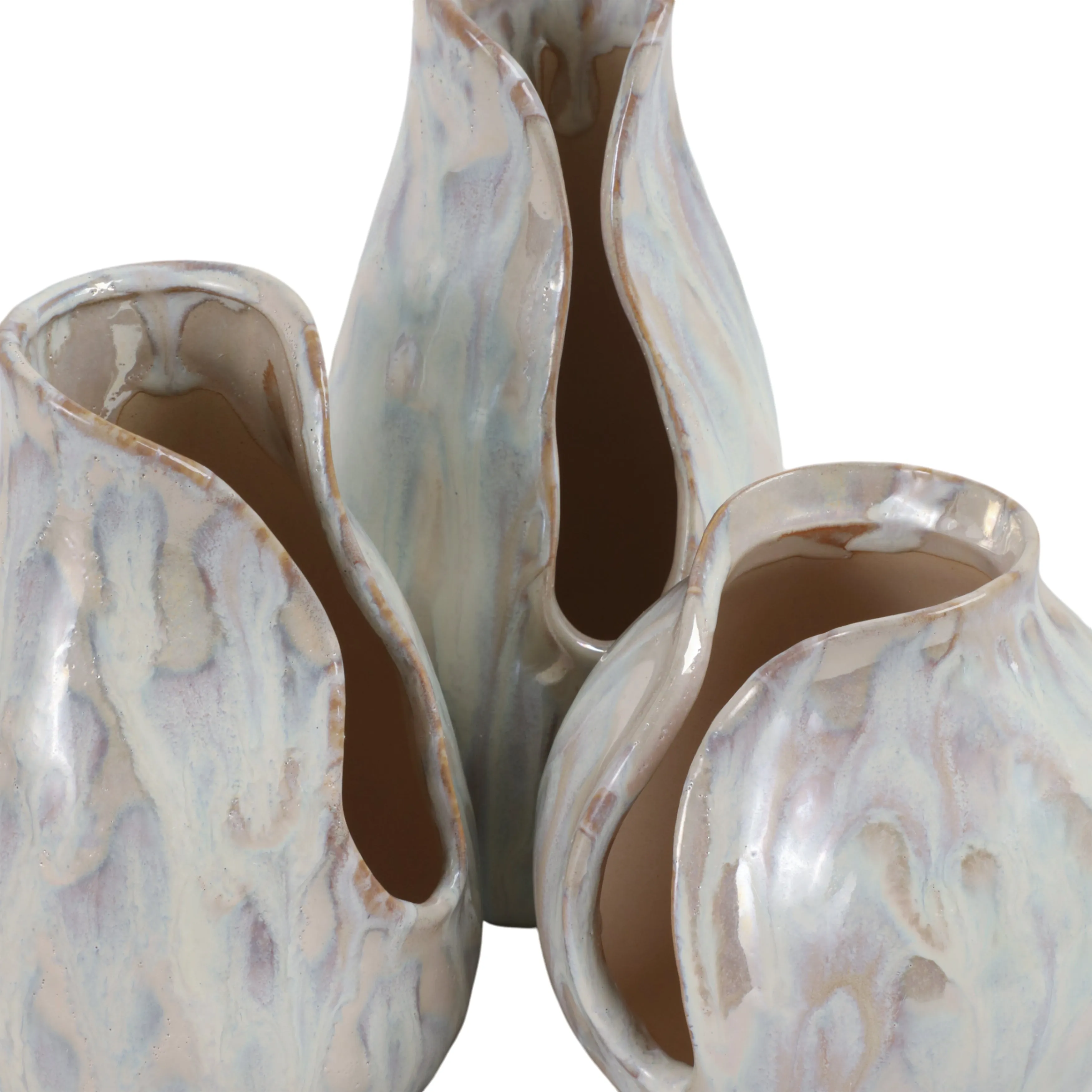 S/3 5/7/8" Pendelton Ceramic Vases