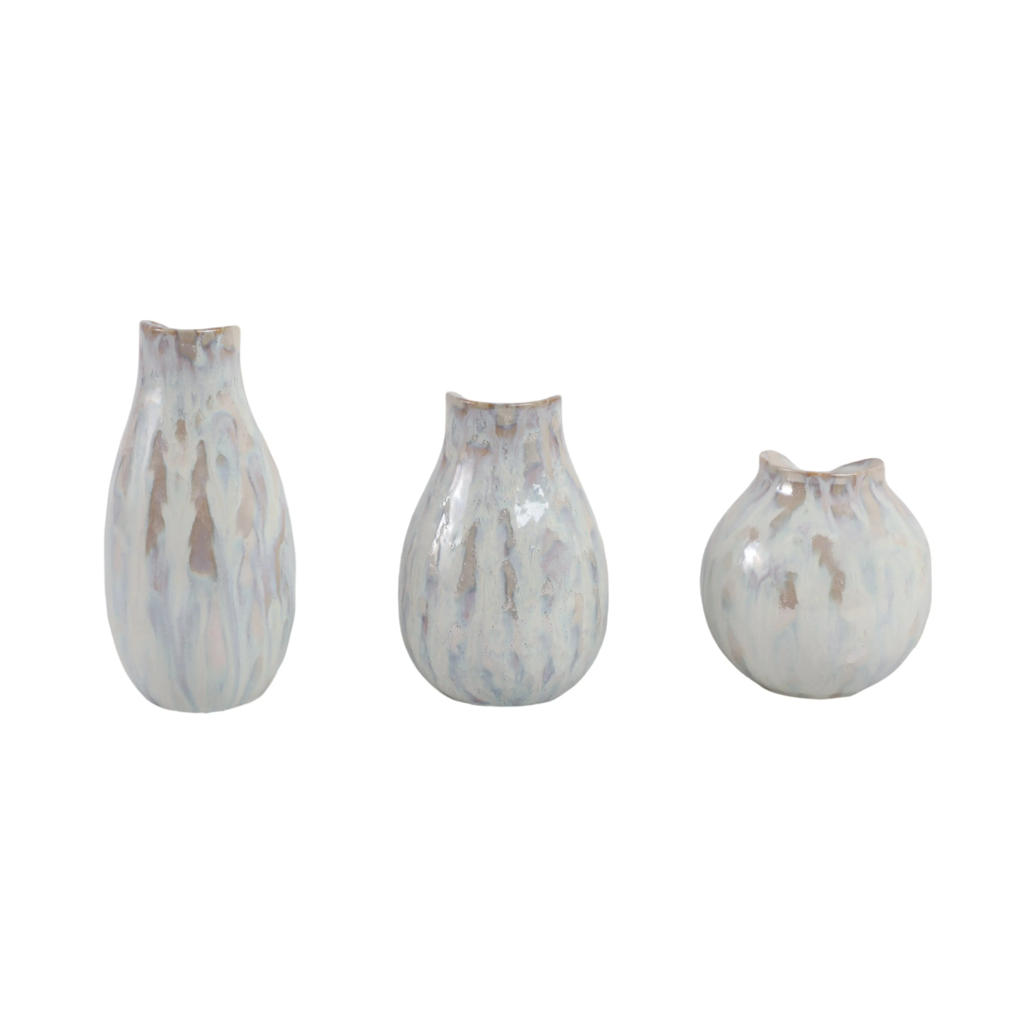 S/3 5/7/8" Pendelton Ceramic Vases