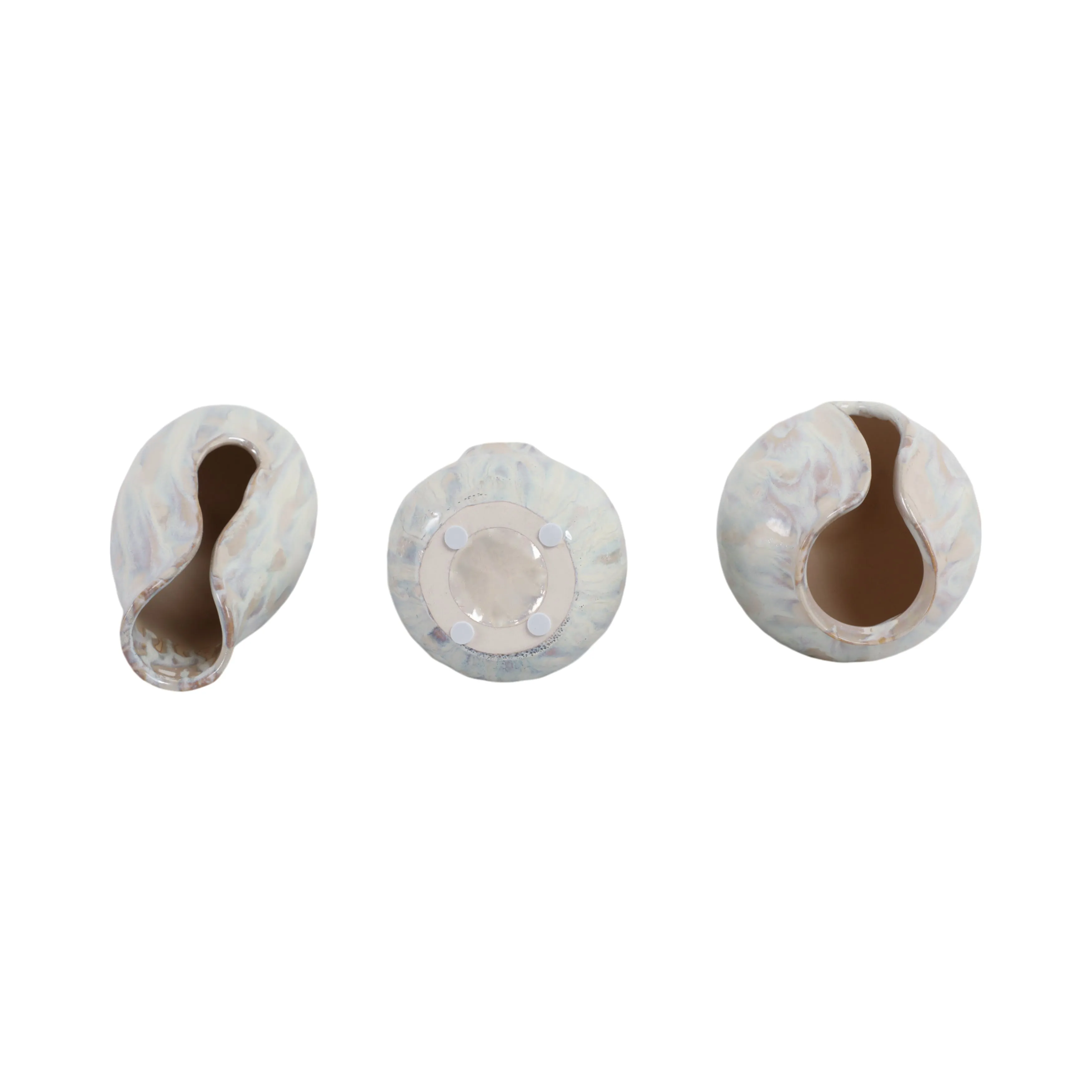 S/3 5/7/8" Pendelton Ceramic Vases