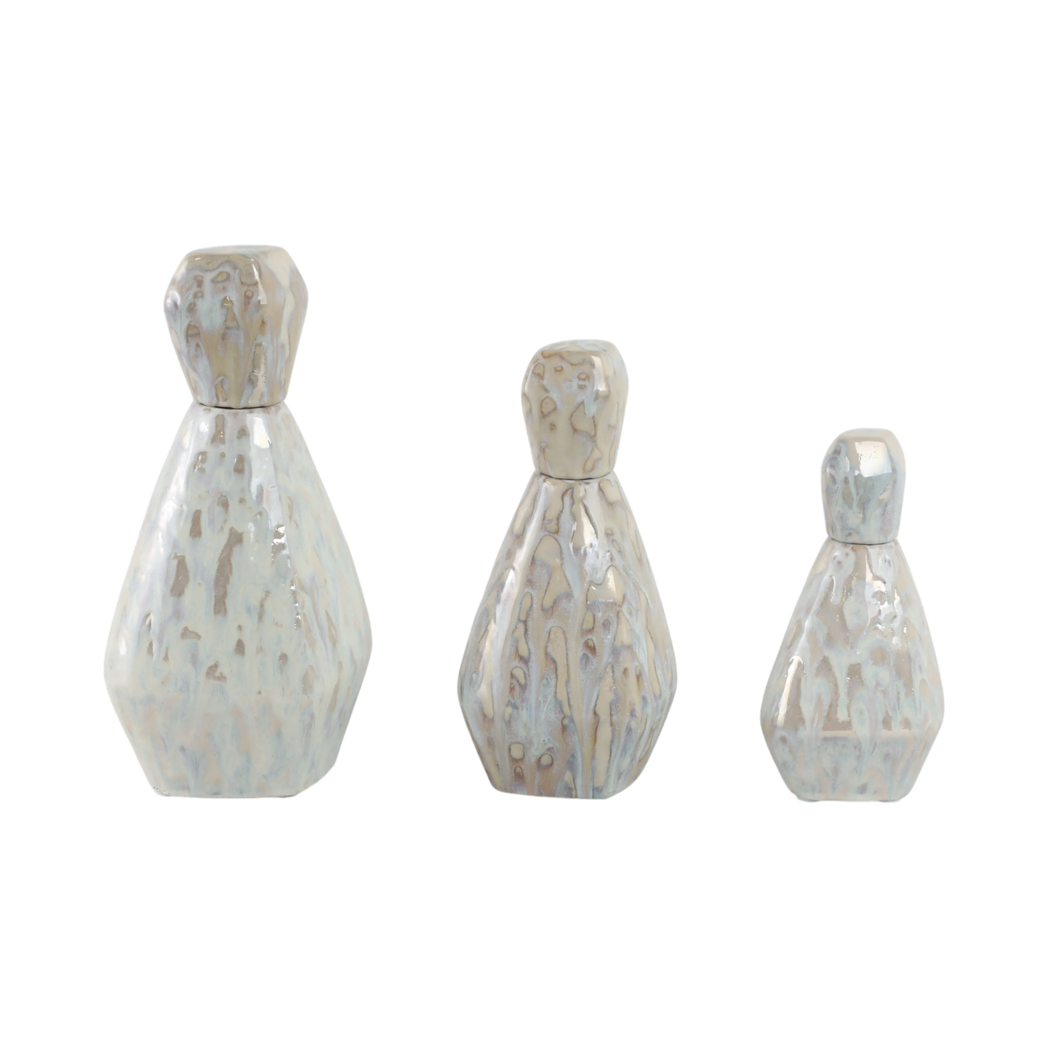 S/3 9/11/13" Tacoma Ceramic Bottles