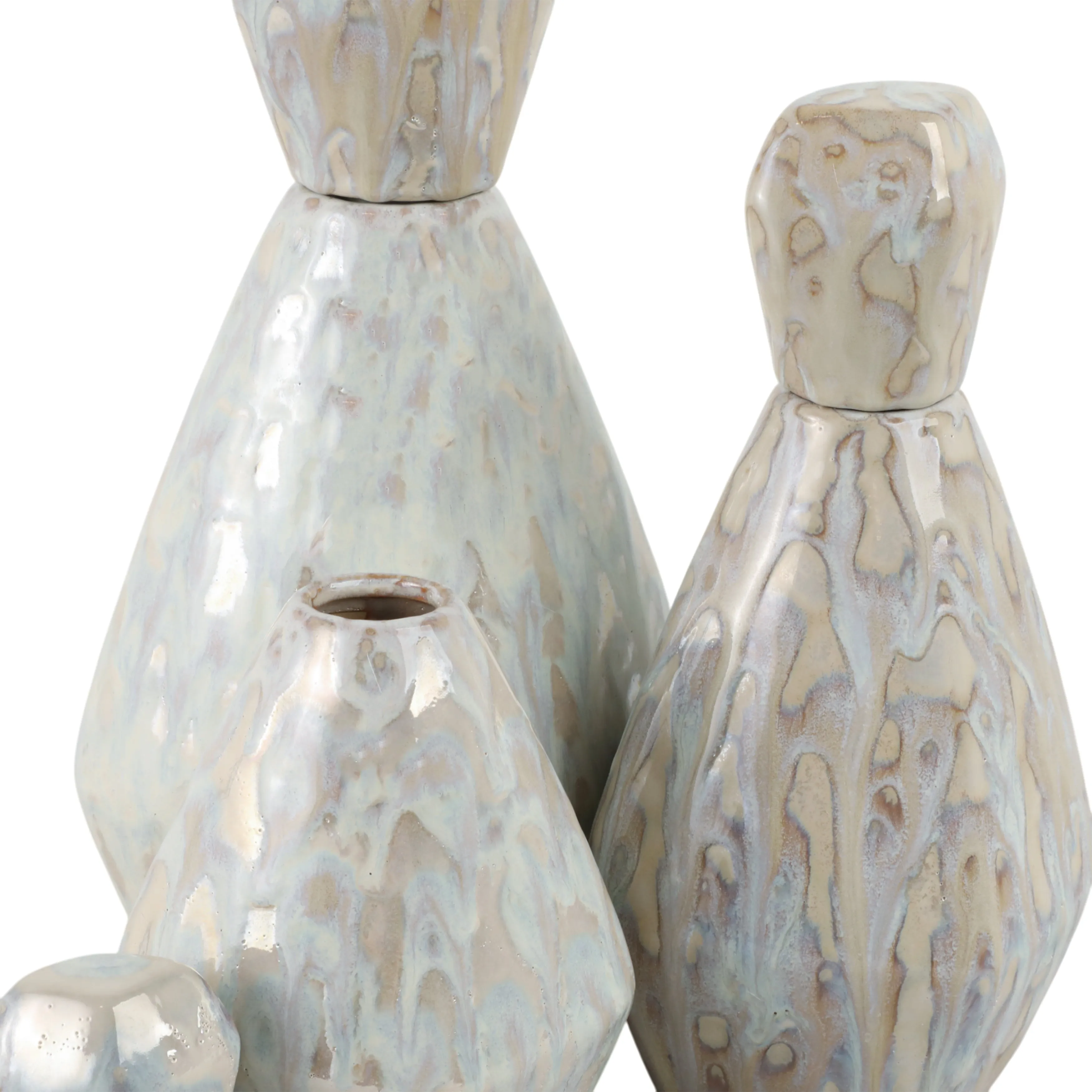 S/3 9/11/13" Tacoma Ceramic Bottles