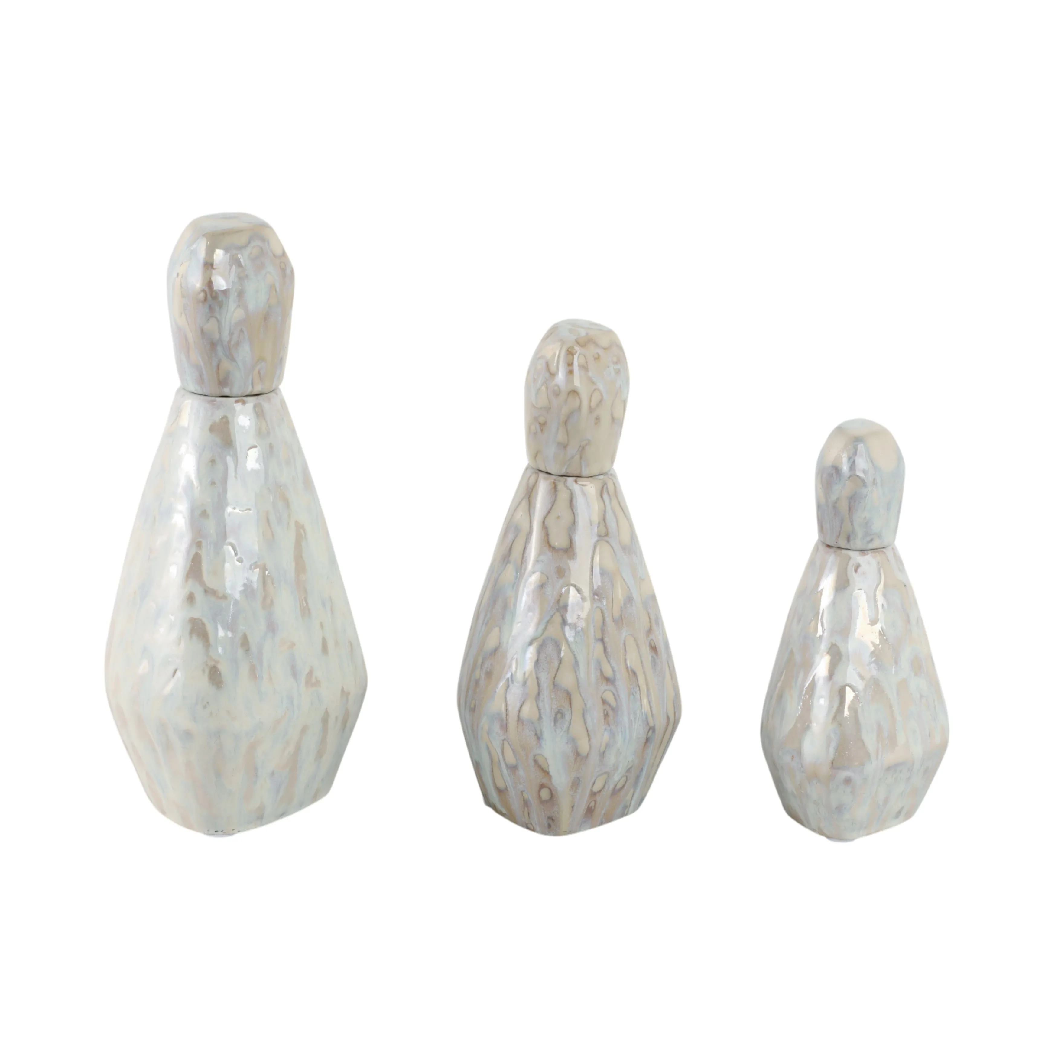 S/3 9/11/13" Tacoma Ceramic Bottles