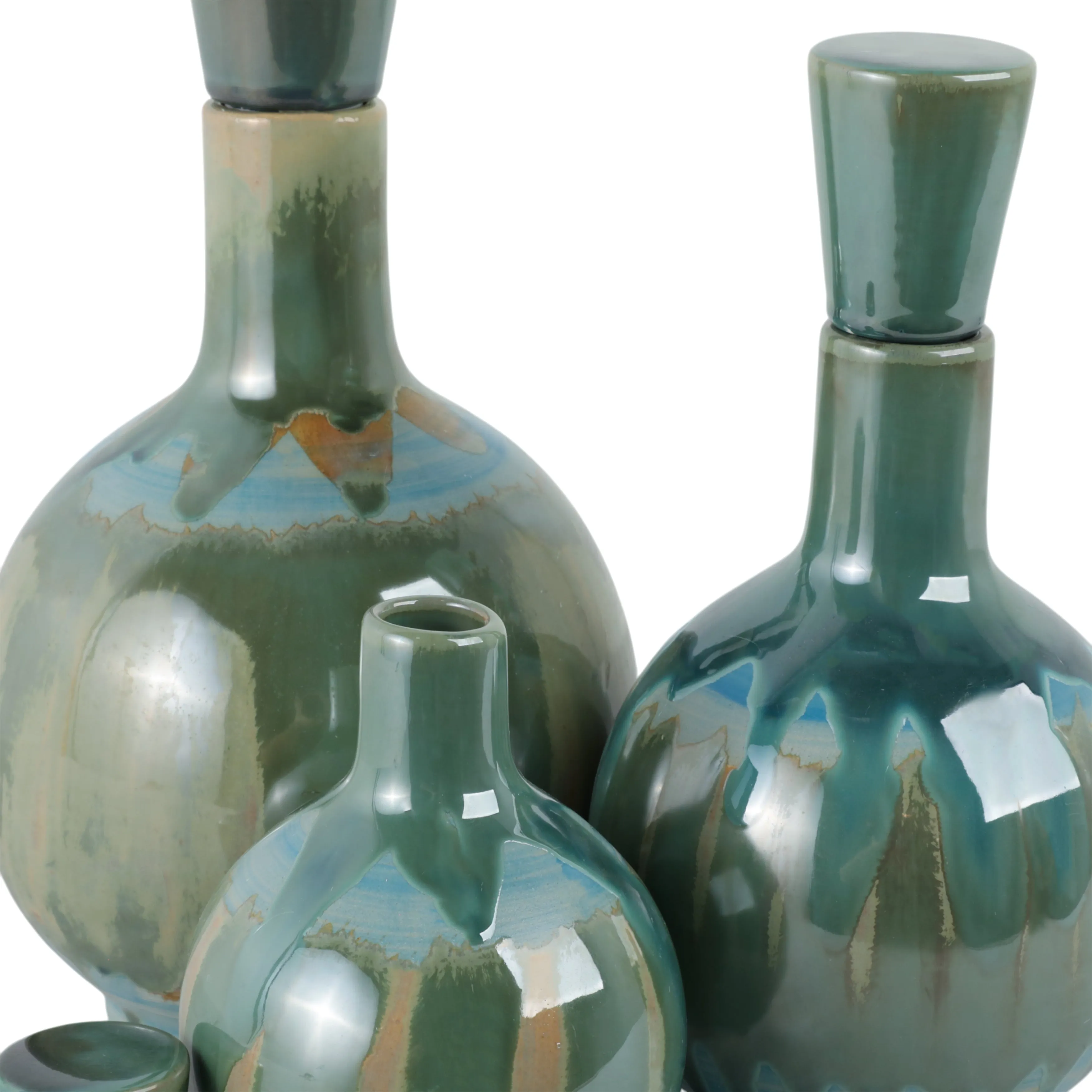 S/3 9/12/14" Keizer Ceramic Bottles