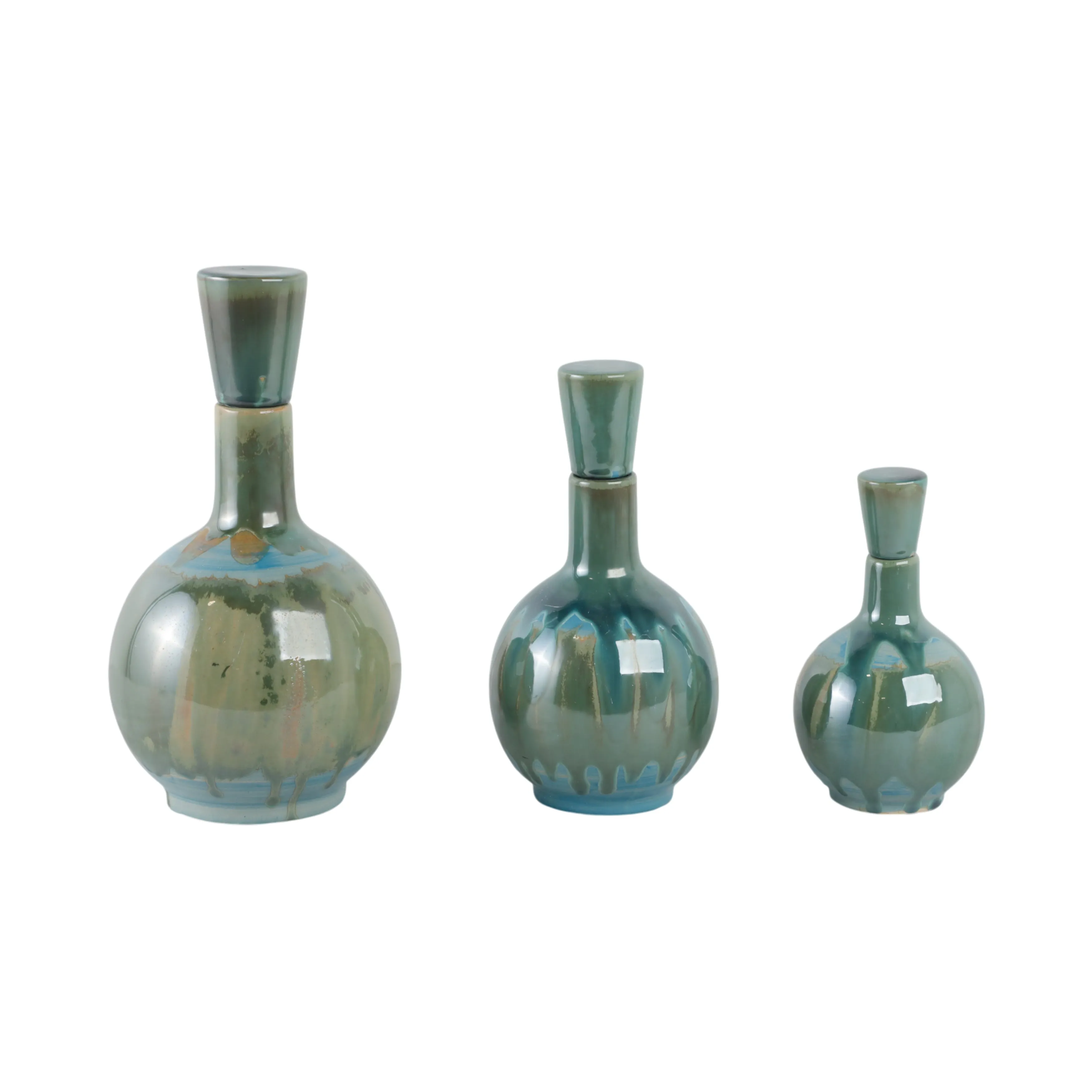 S/3 9/12/14" Keizer Ceramic Bottles
