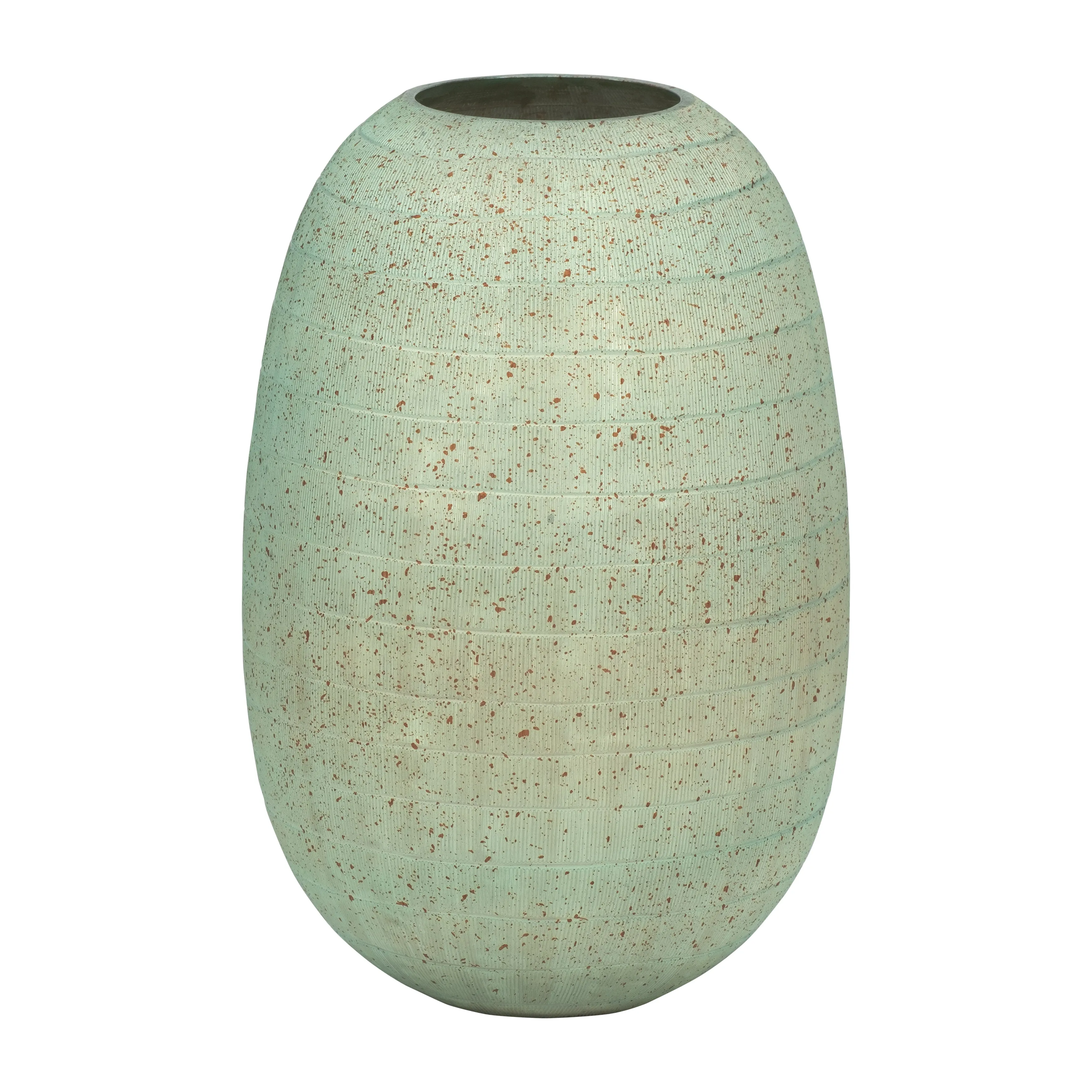 Serenity  Glass, 12" Antique Band-cut Vase, Blue
