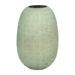 Serenity  Glass, 12" Antique Band-cut Vase, Blue