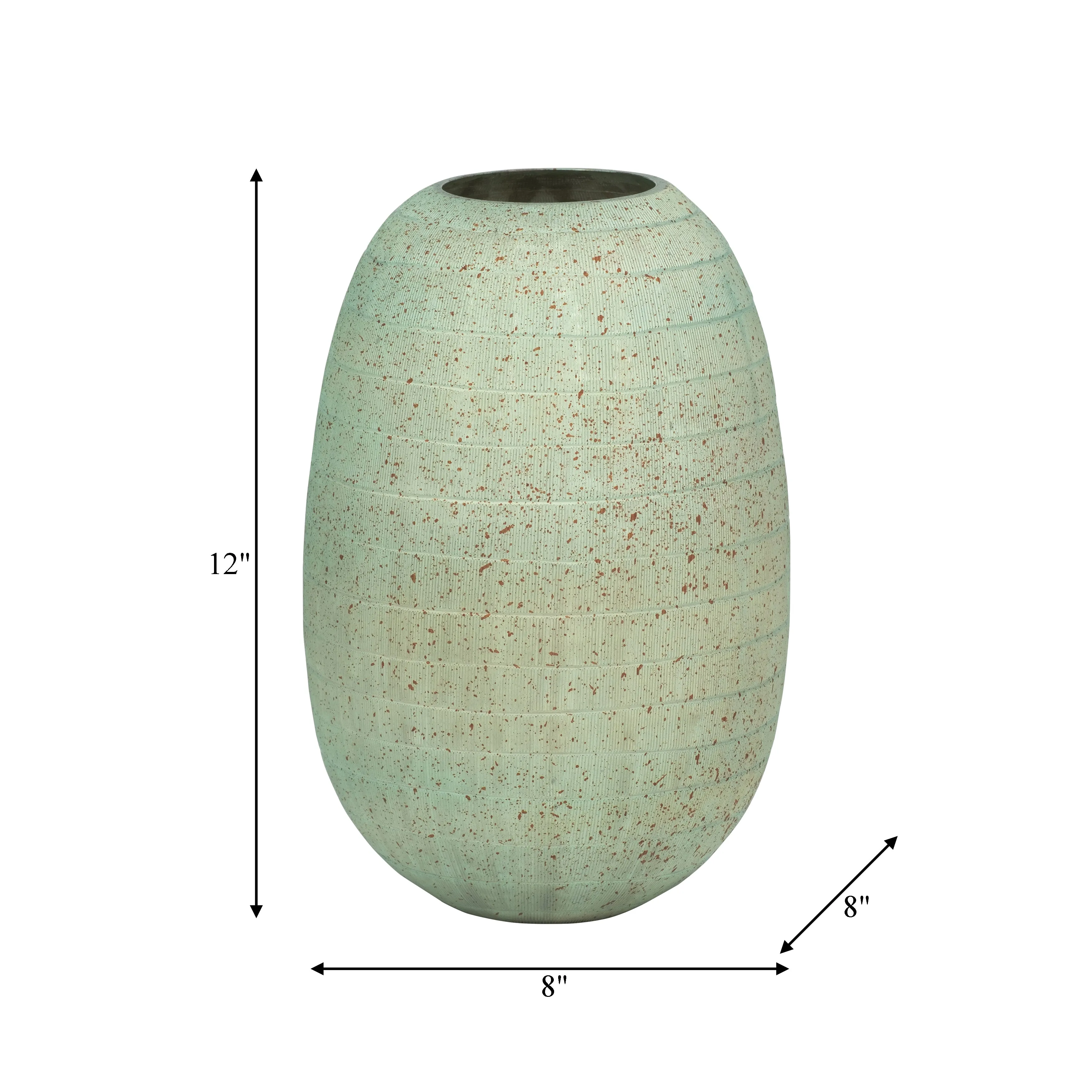 Serenity  Glass, 12" Antique Band-cut Vase, Blue
