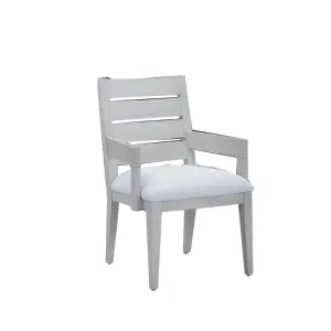 Silver Luke Slat Back ArmChair