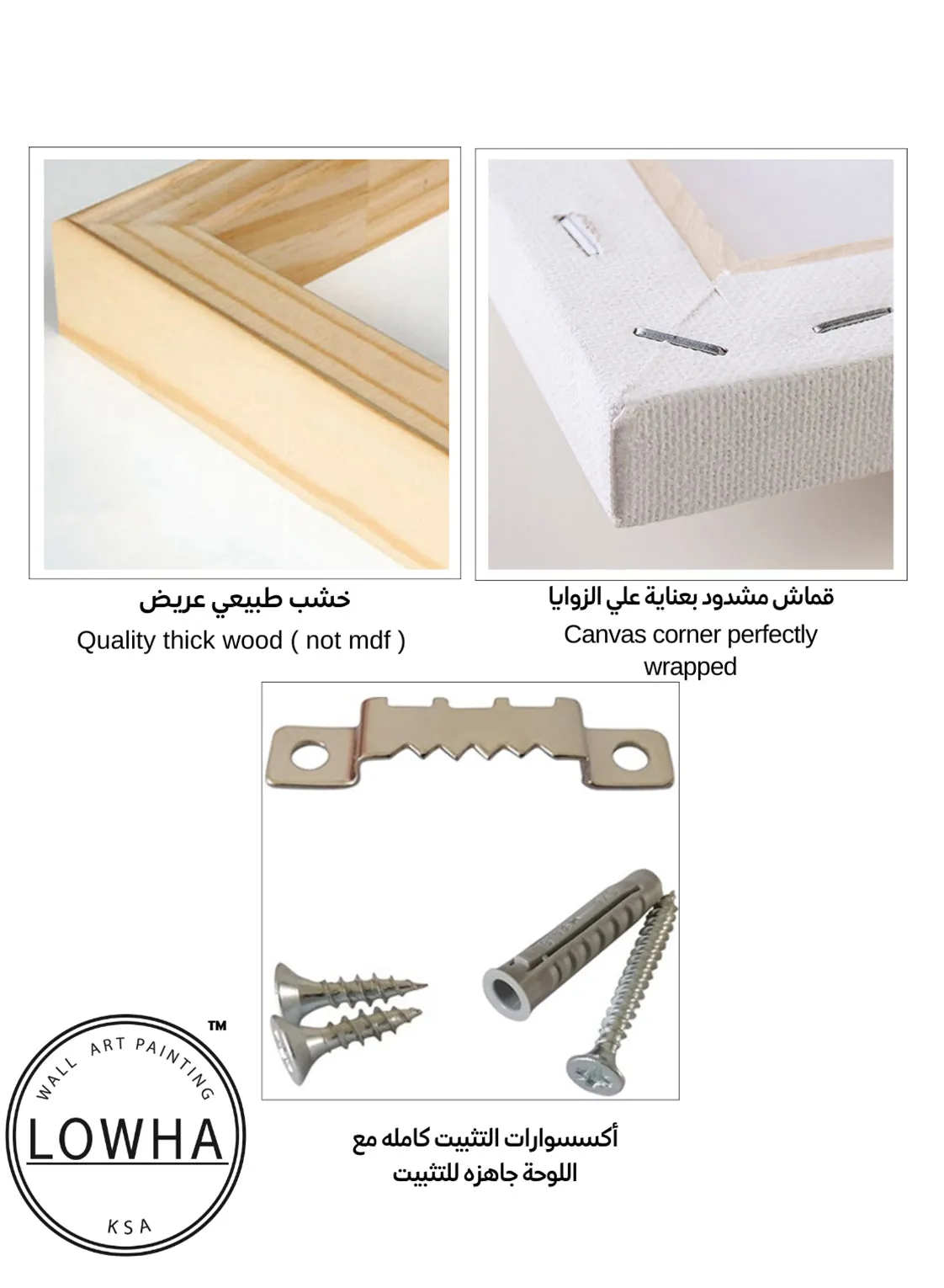 Square Canvas Wall Art Stretched Over Wooden Frame with Black Floating Frame and Repeated Pattern Painting