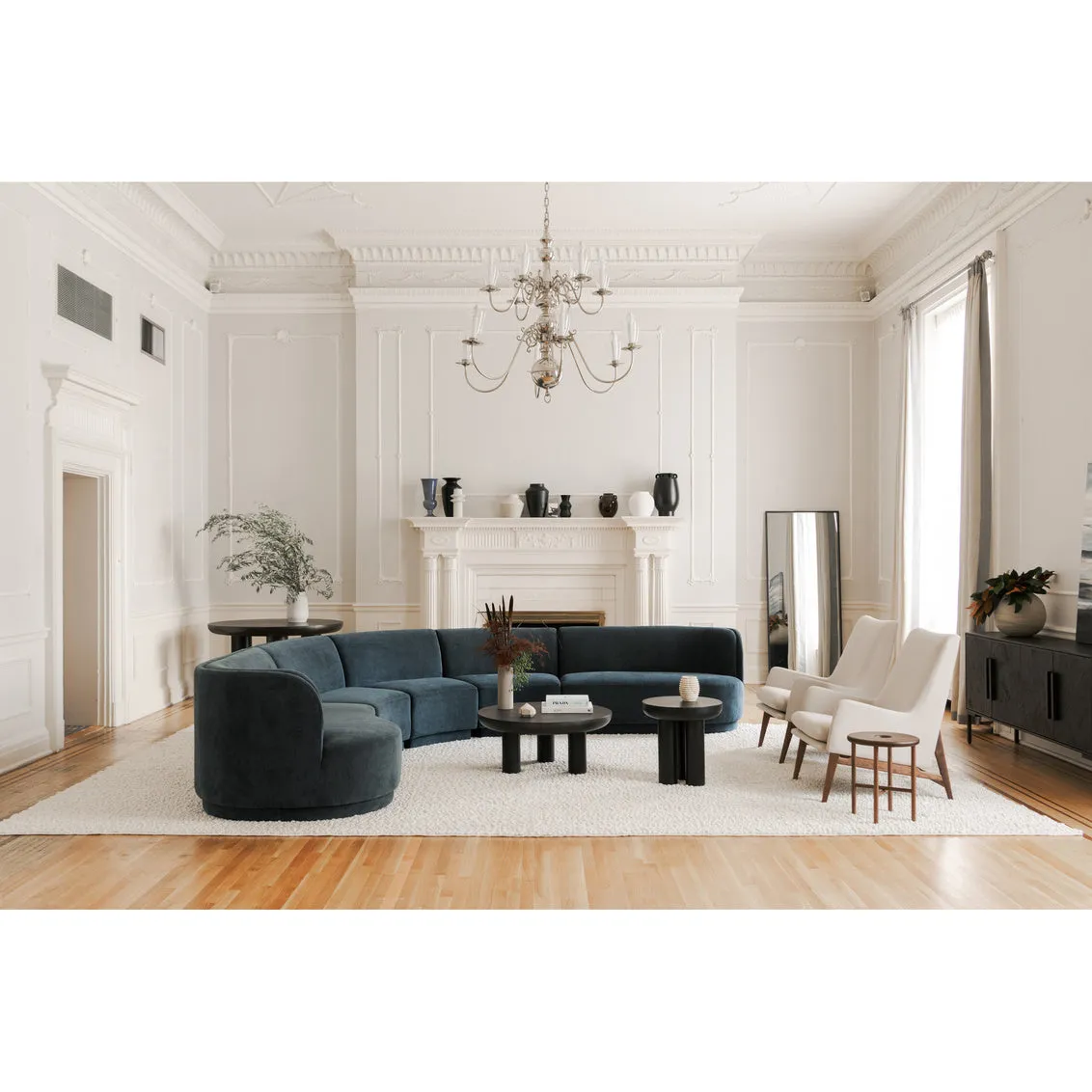 Squire Mirror Black