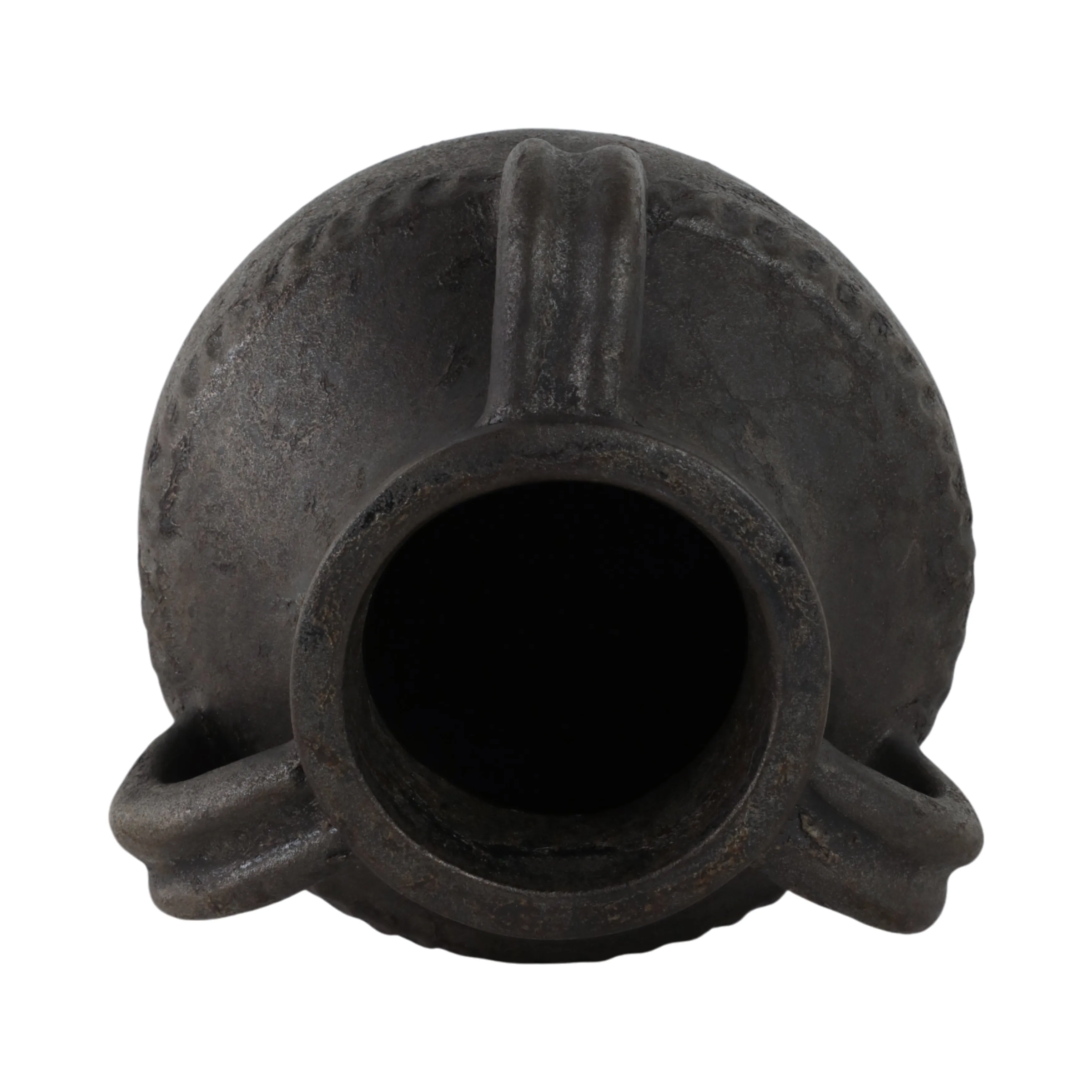 Terracotta, 10" Triple Handle Jug, Black