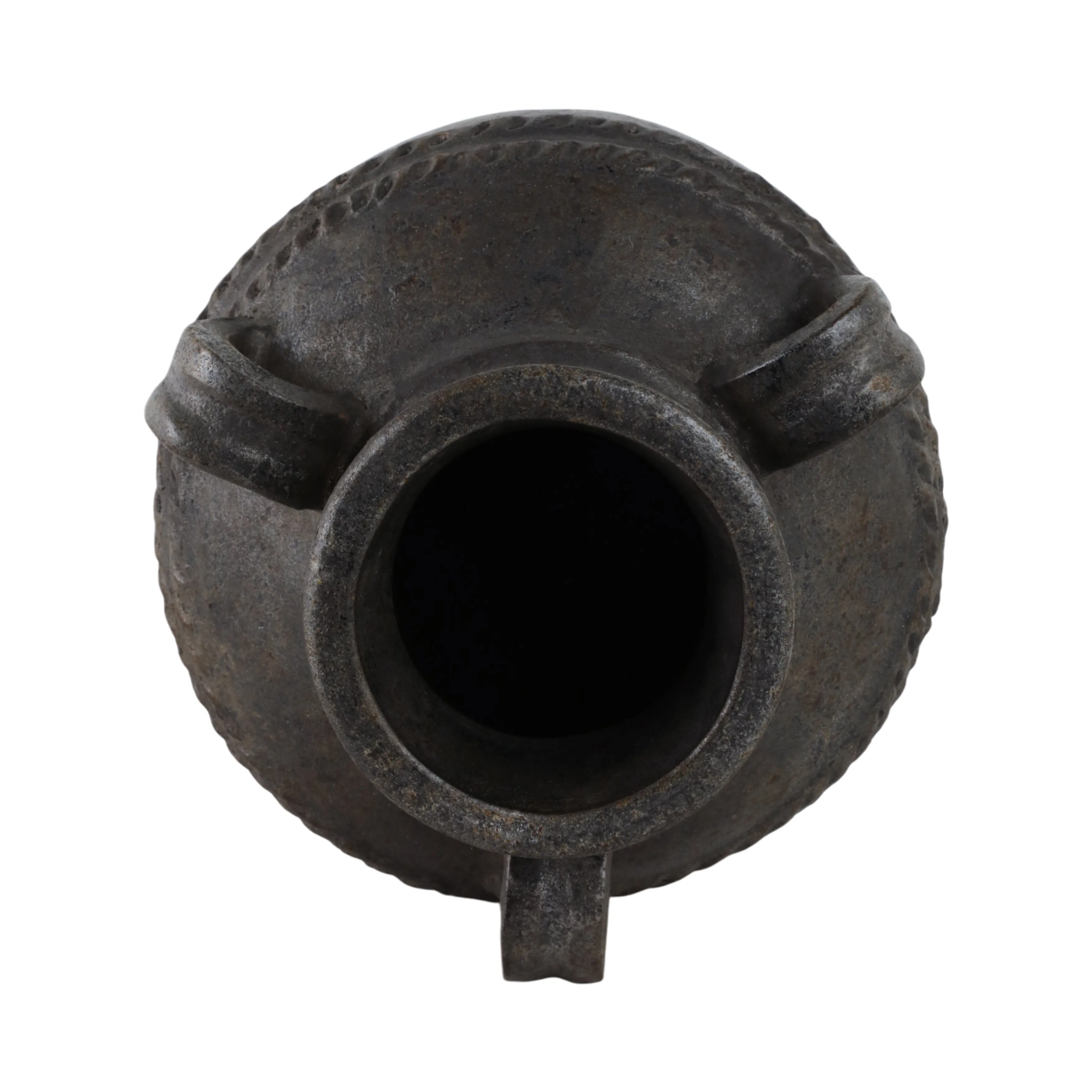 Terracotta, 12" Triple Handle Jug, Black