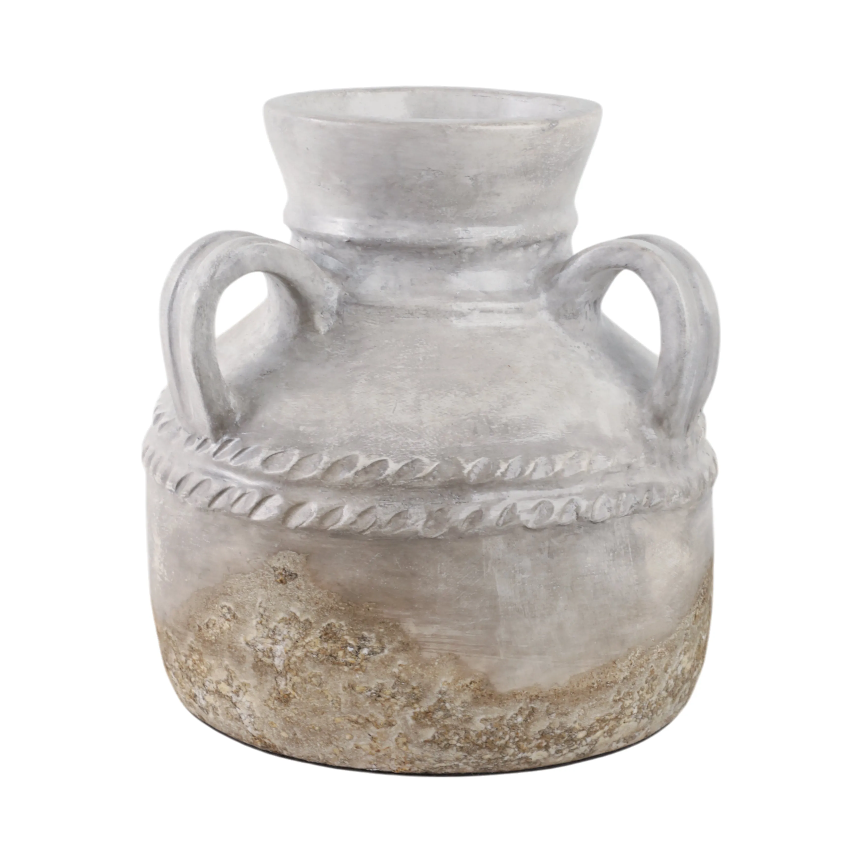 Terracotta, 12" Triple Handle Jug, Reactive Glaze