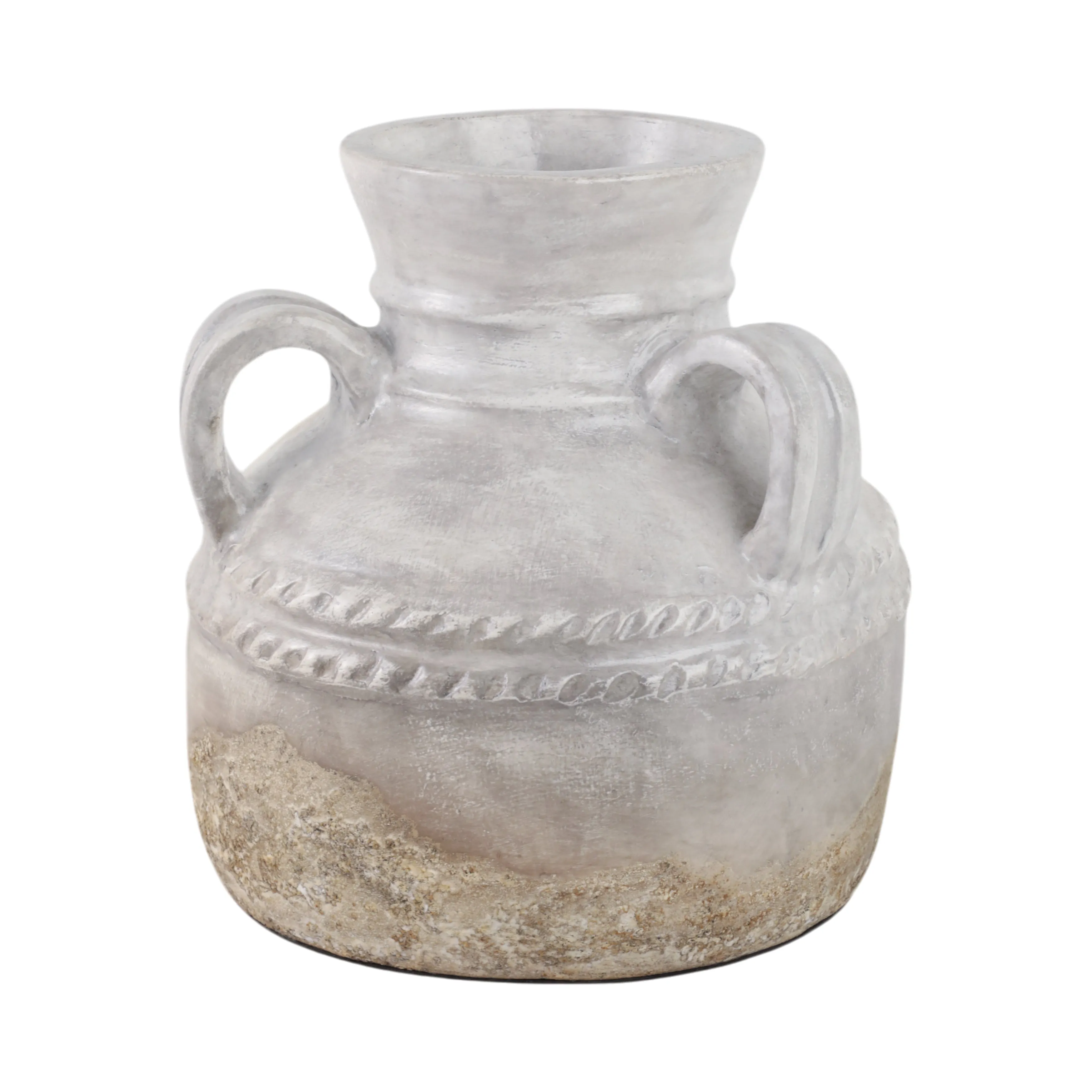 Terracotta, 12" Triple Handle Jug, Reactive Glaze