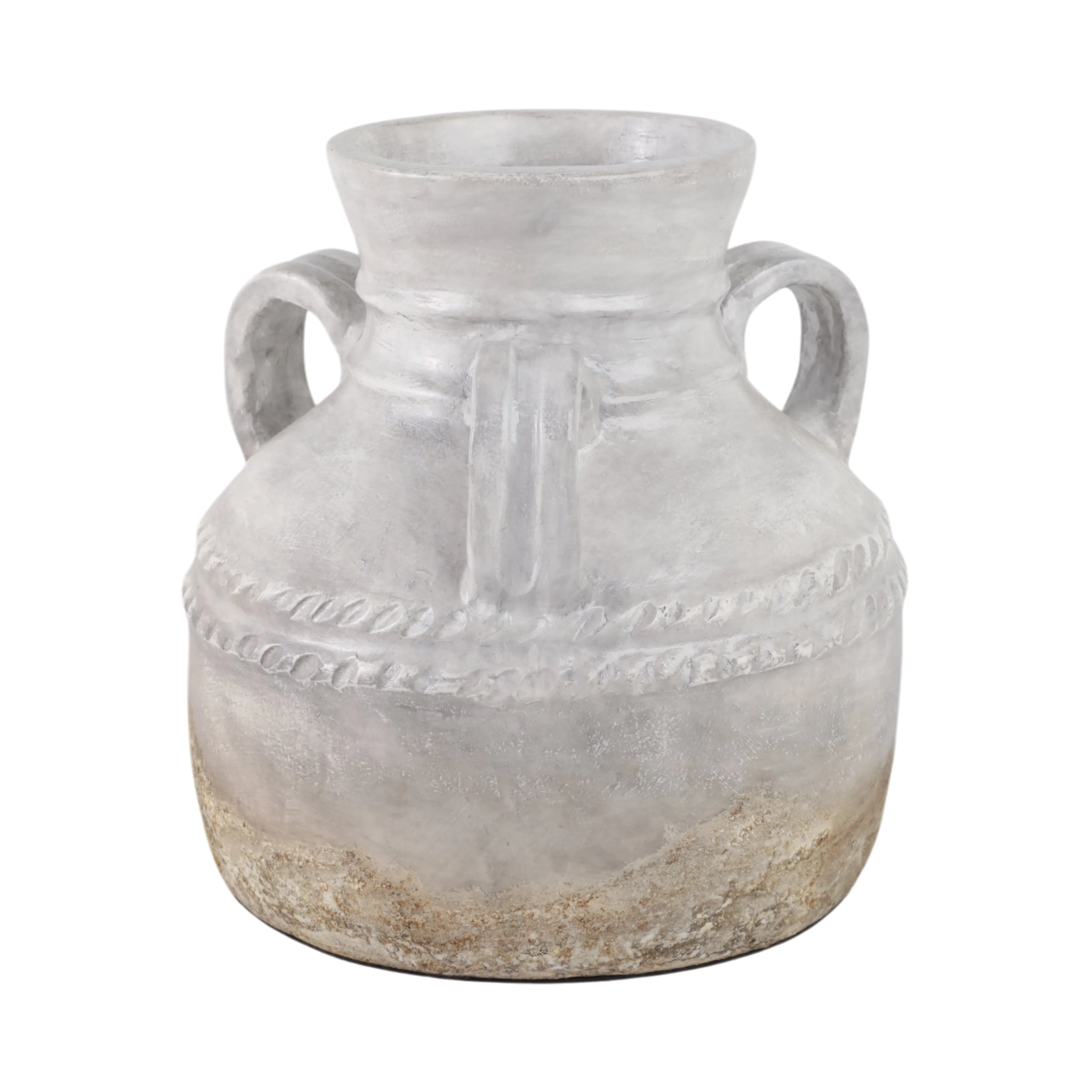 Terracotta, 12" Triple Handle Jug, Reactive Glaze