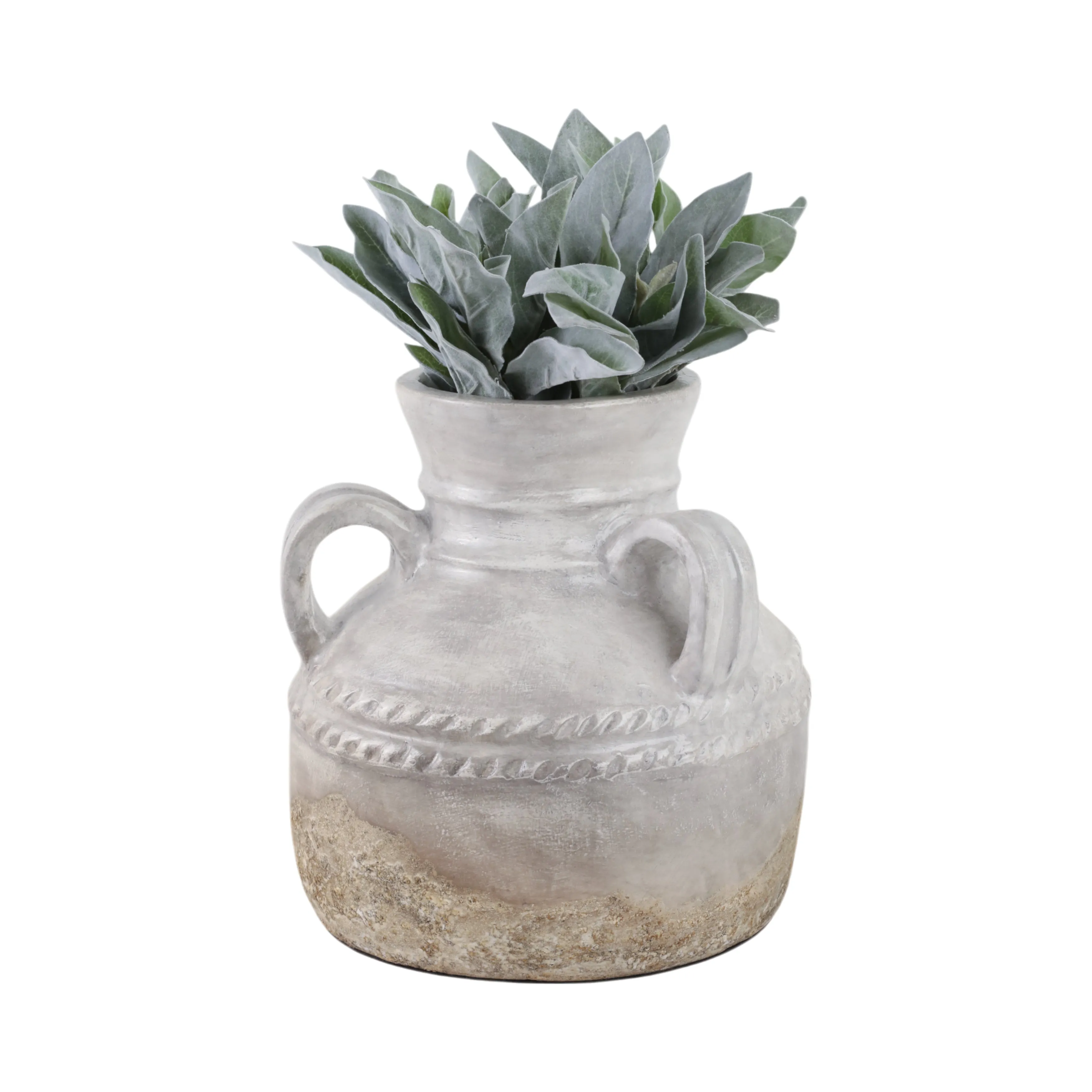 Terracotta, 12" Triple Handle Jug, Reactive Glaze