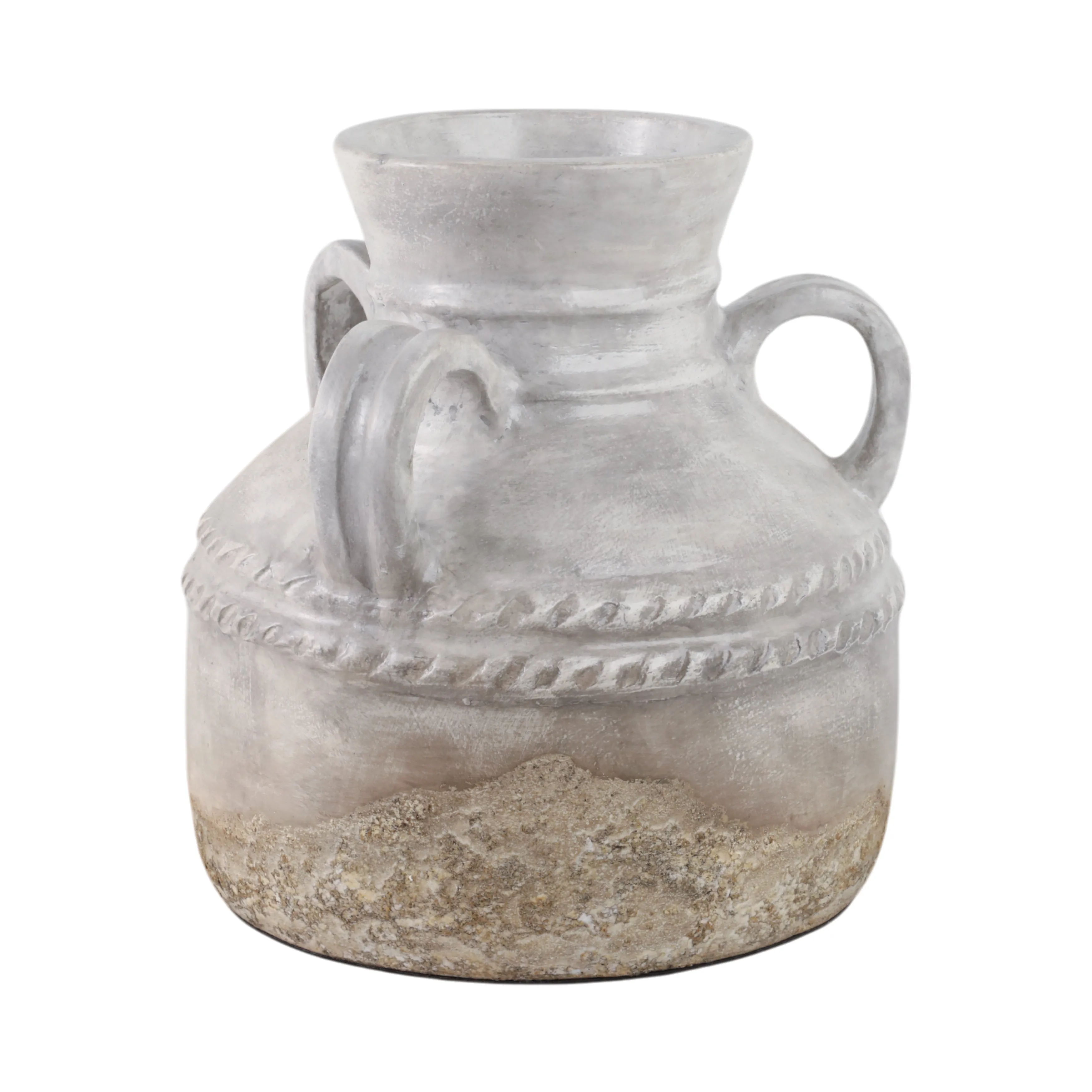 Terracotta, 12" Triple Handle Jug, Reactive Glaze