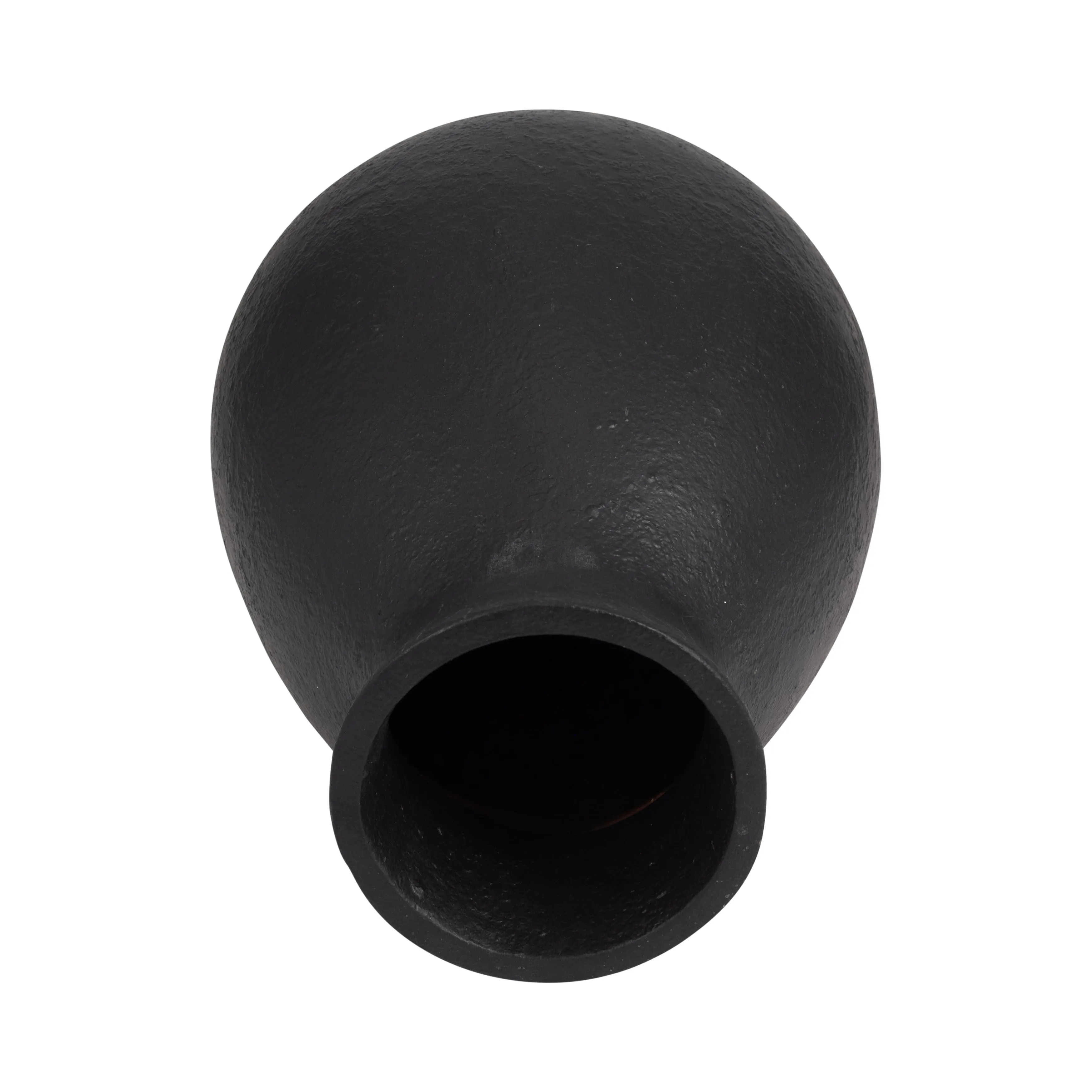 TERRACOTTA, 16" ORGANIC VASE, BLACK