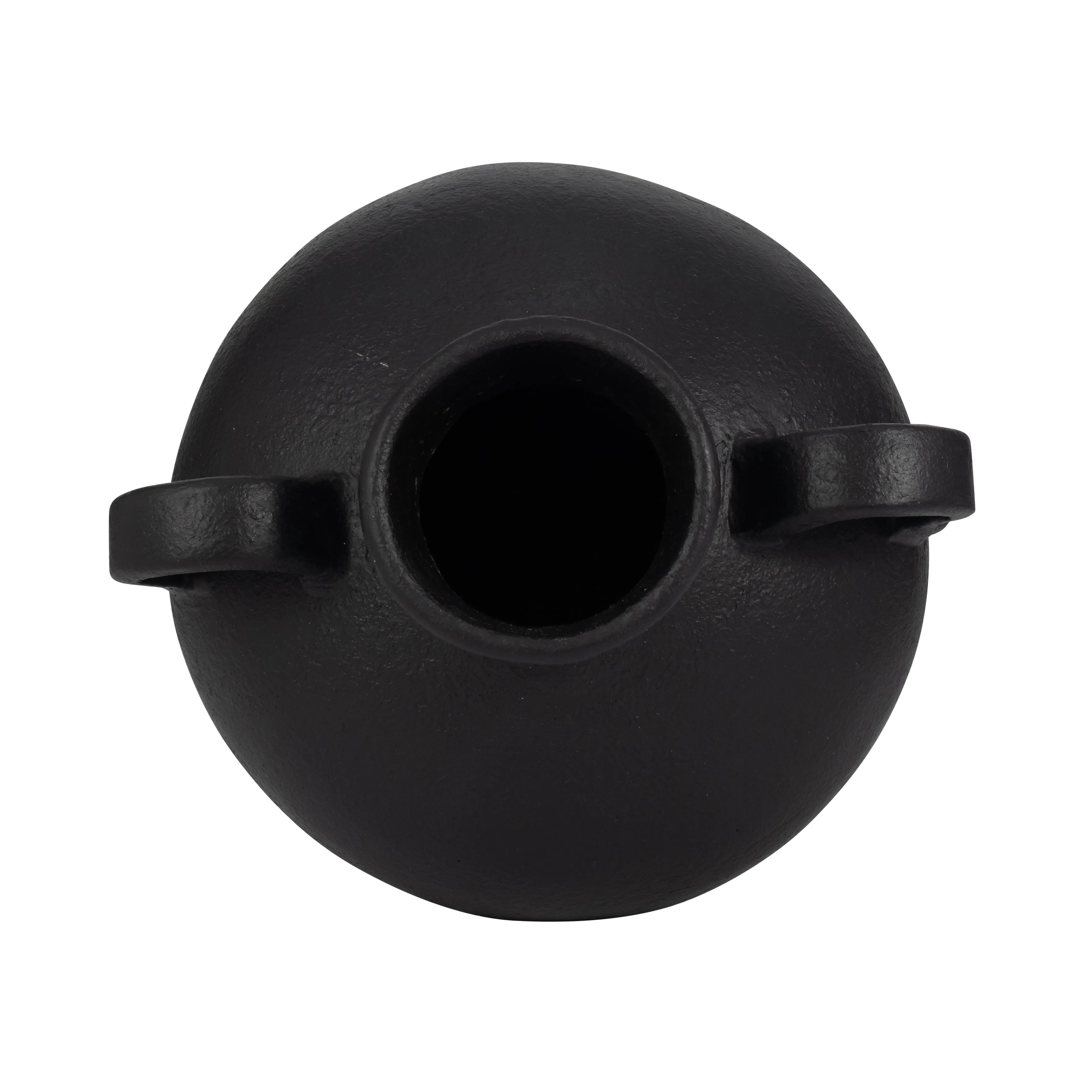 TERRACOTTA, 17" ORGANIC JUG WITH 2 HANDLES, BLACK