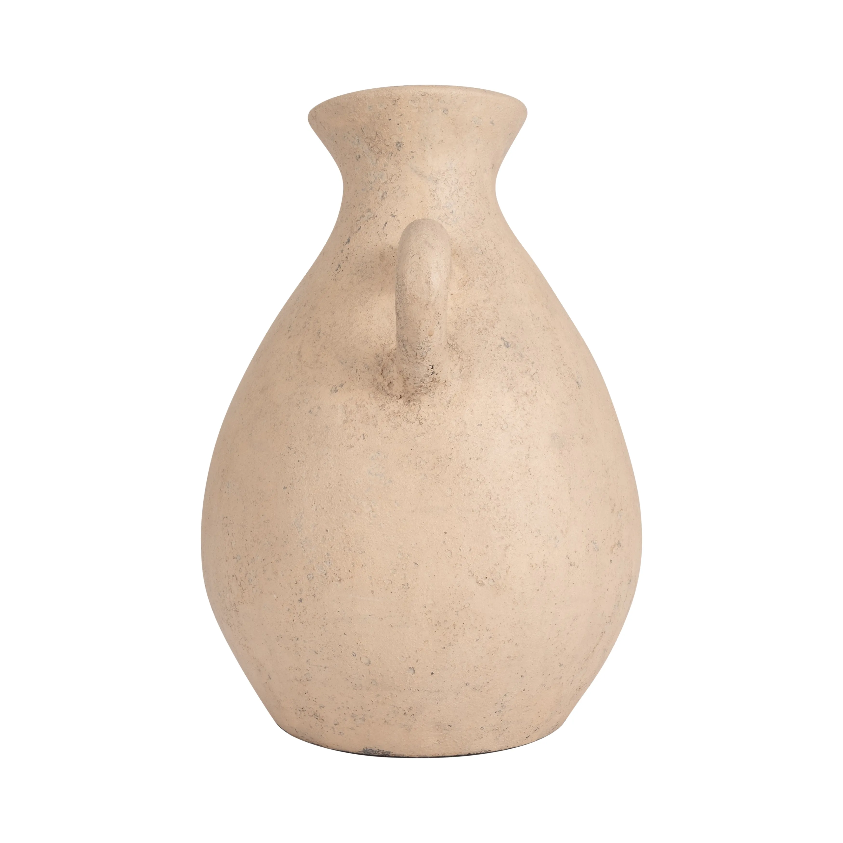 TERRACOTTA, 19" ORGANIC JUG WITH HANDLE, IVORY