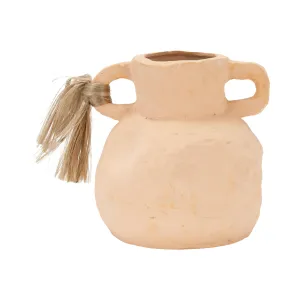 TERRACOTTA 7"H, TEXTURE VASE