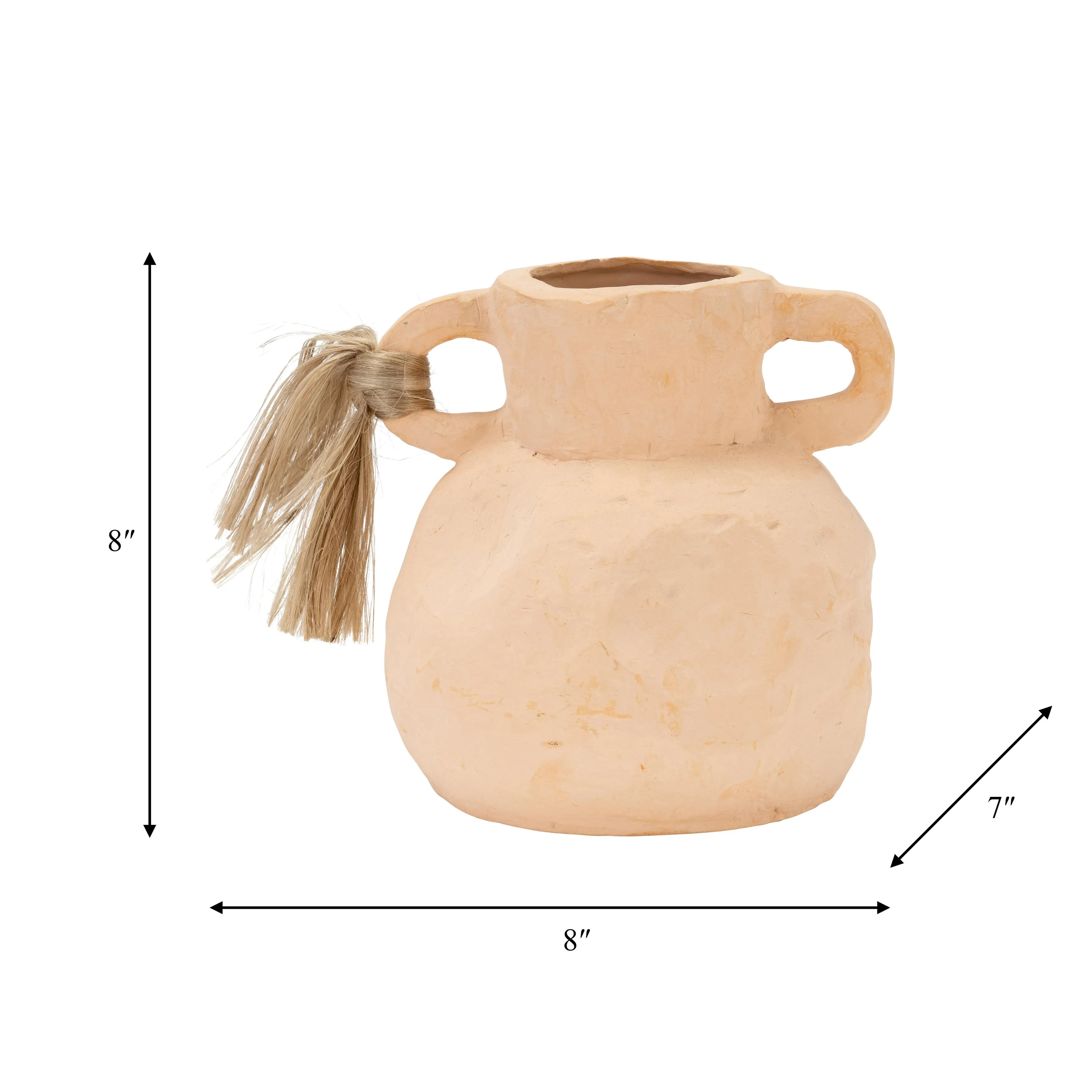 TERRACOTTA 7"H, TEXTURE VASE