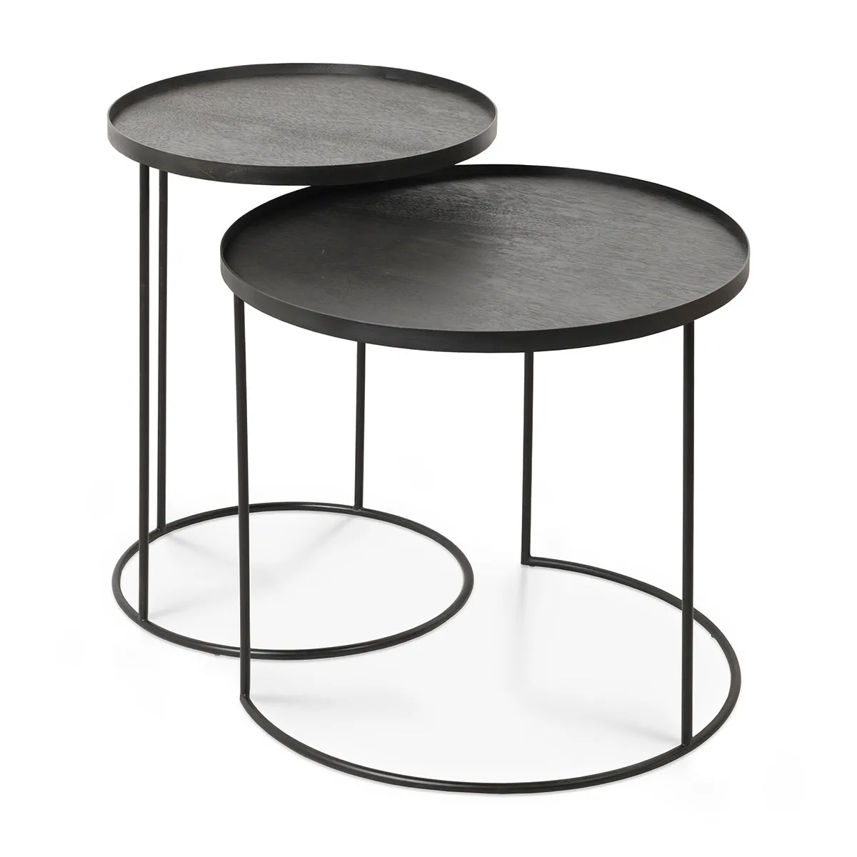 Tray Round Side Table Set of 2