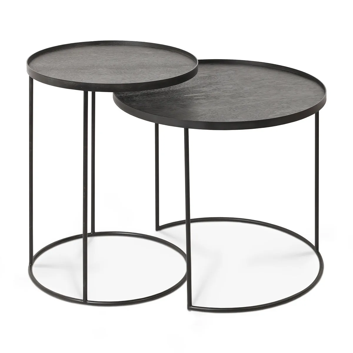 Tray Round Side Table Set of 2
