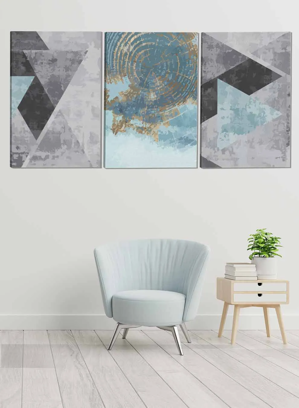 Triptych Vector Abstract Paintings(set of 3)